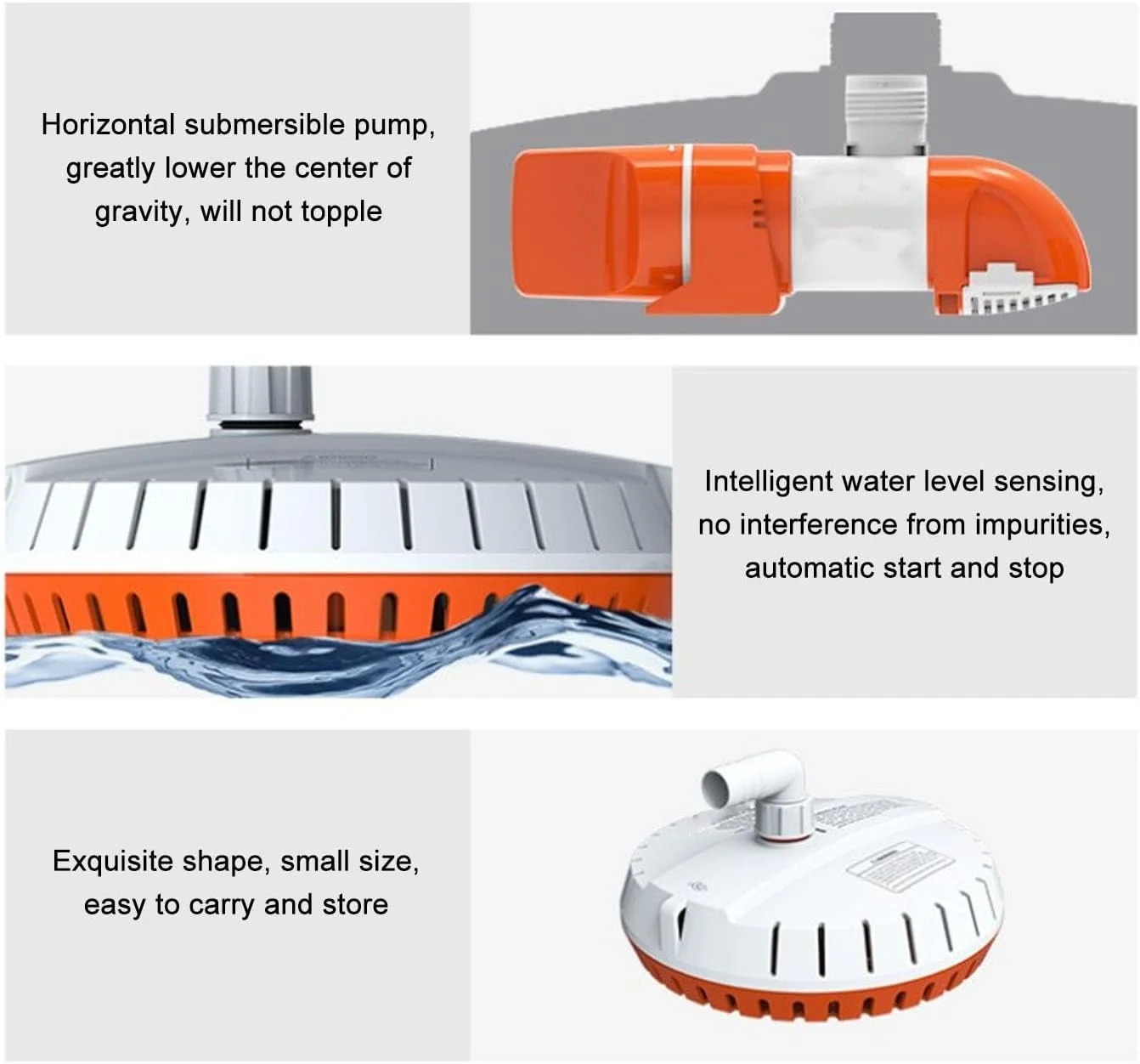 پمپ شناور Torvex، پمپ آب سازگار با قایق 115 230VAC، پمپ شناور قایق تفریحی، حسگر سطح آب، پمپ پوشش استخر، نصب افقی، جایگزین پمپ شناور Torvex، پمپ آب سازگار با قایق 115 230VAC، پمپ شناور قایق تفریحی، حسگر سطح آب، پمپ پوشش استخر، نصب افقی، جایگزین
