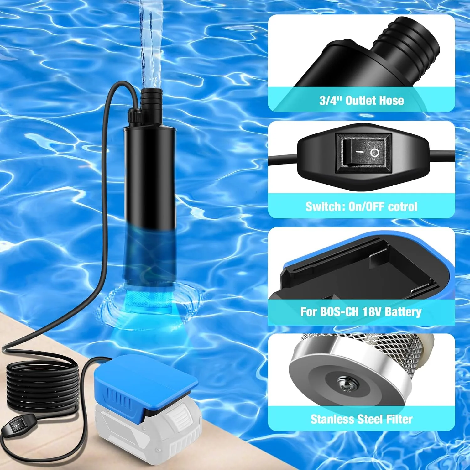 پمپ آب TPDL، پمپ لجن کش برای باتری 18 ولت Bosch Pro، پمپ انتقال آب 12 ولت 120 وات با کابل 5 متری و سوئیچ، پمپ مکش روغن قابل حمل، پمپ شناور برای Gardena، آبیاری باغ استخر و خودرو پمپ آب TPDL، پمپ لجن کش برای باتری 18 ولت Bosch Pro، پمپ انتقال آب 12 ولت 120 وات با کابل 5 متری و سوئیچ، پمپ مکش روغن قابل حمل، پمپ شناور برای Gardena، آبیاری باغ استخر و خودرو