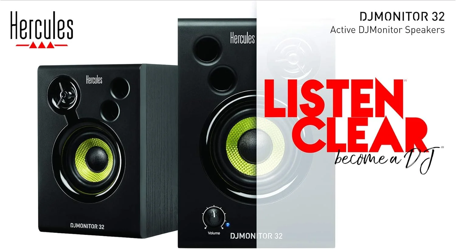 اسپیکرهای مانیتورینگ فعال Hercules DJMonitor 32 - 2 x 15 وات RMS - نسخه انگلستان اسپیکرهای مانیتورینگ فعال Hercules DJMonitor 32 - 2 x 15 وات RMS - نسخه انگلستان