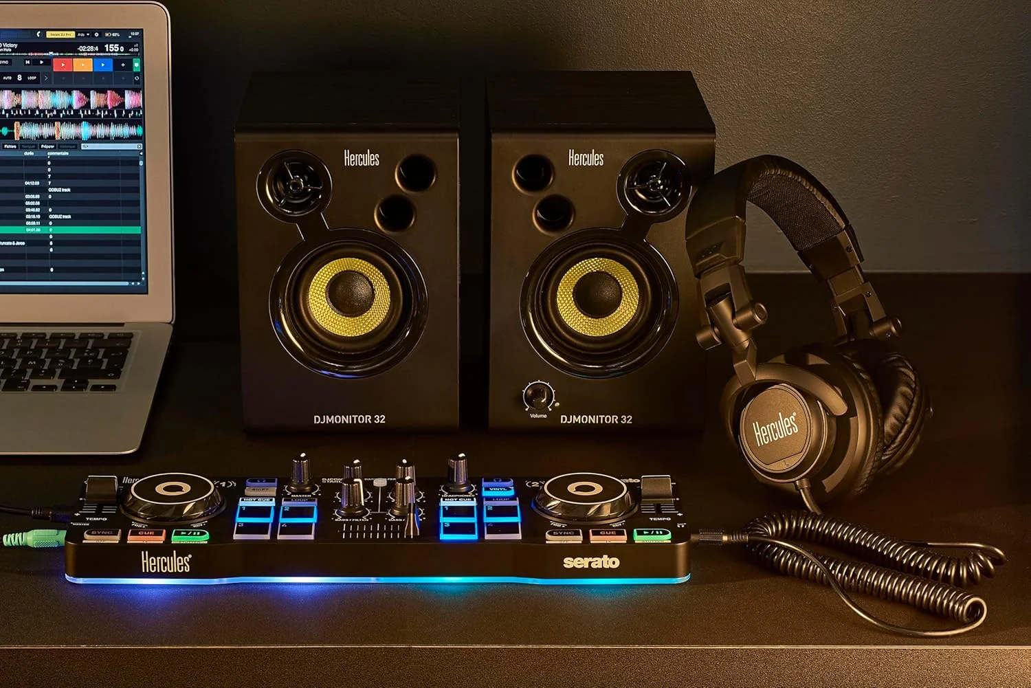 کیت آغاز به کار دیجی Hercules – بسته کامل دیجی با DJControl Starlight، مانیتورهای استودیویی Monitor 32 و هدفون HDP DJ45 کیت آغاز به کار دیجی Hercules – بسته کامل دیجی با DJControl Starlight، مانیتورهای استودیویی Monitor 32 و هدفون HDP DJ45