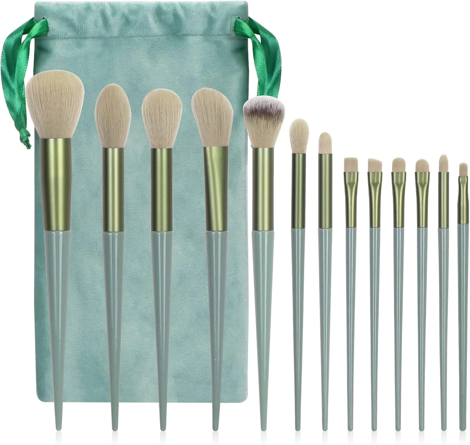 ست براش آرایشی دورینگ‌کو، 13 تکه براش آرایشی حرفه‌ای، براش‌های کرم پودر ممتاز، کانسیلرها، سایه چشم، ابرو، رژگونه، کیت براش‌های آرایشی با کیف نگهداری قابل حمل