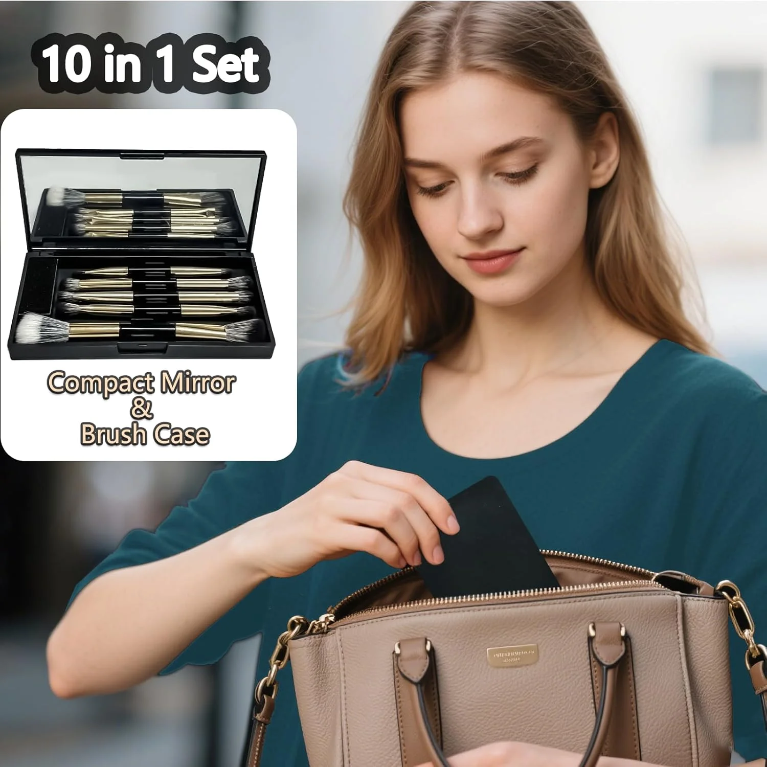 ست براش سایه چشم دو طرفه، ست براش آرایشی کابوکی، براش زاویه دار کرم پودر، براش کانتور بینی و صورت، براش ترکیب سایه ابرو و خط چشم، کیت آرایشی مسافرتی با آینه فشرده قابل حمل، 5 تکه طلایی ست براش سایه چشم دو طرفه، ست براش آرایشی کابوکی، براش زاویه دار کرم پودر، براش کانتور بینی و صورت، براش ترکیب سایه ابرو و خط چشم، کیت آرایشی مسافرتی با آینه فشرده قابل حمل، 5 تکه طلایی