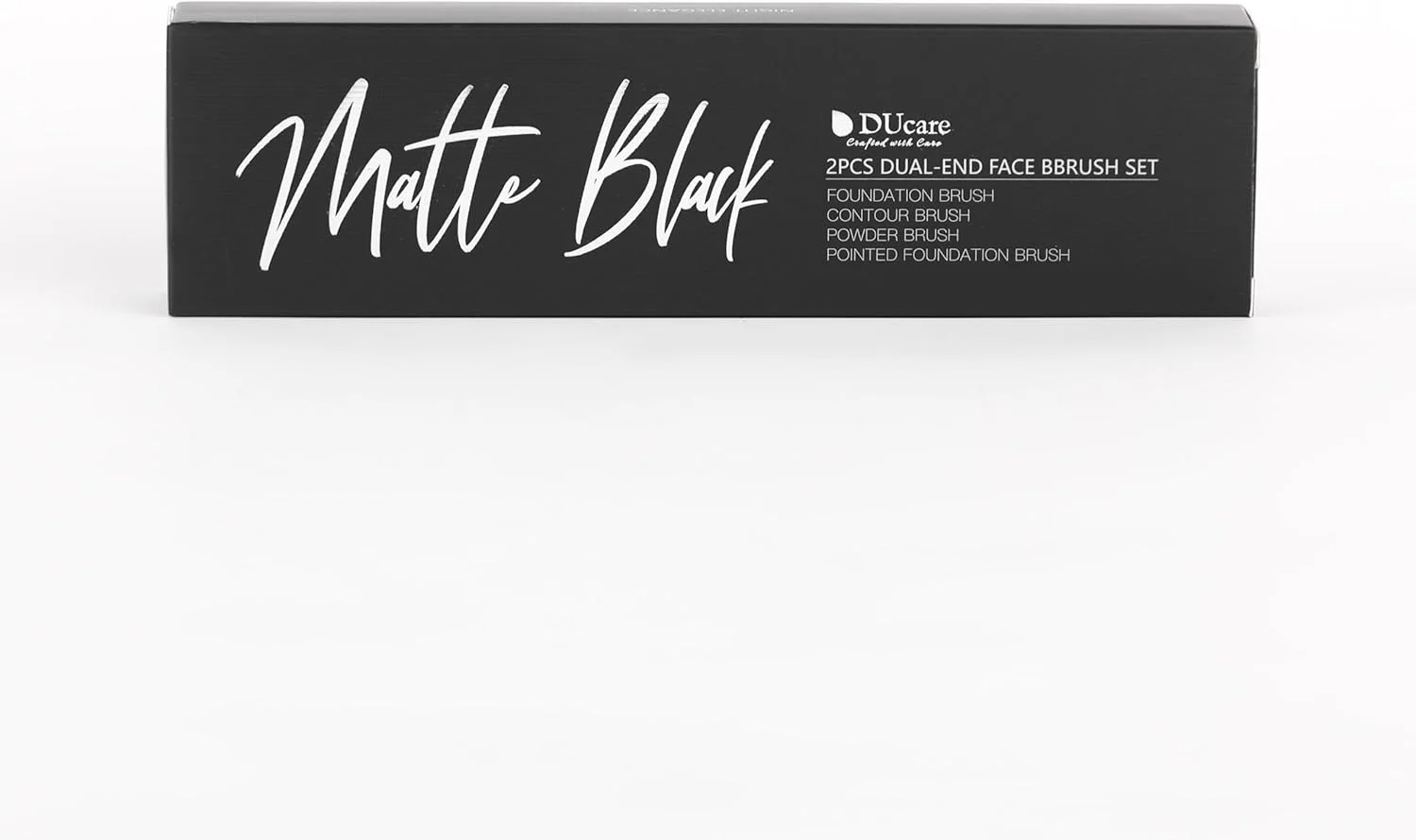ست برس آرایشی دو طرفه DUcare شامل برس کرم پودر، کانتور، پودر و براش بافر، برس دوگانه برنزر، 2 عددی، مشکی