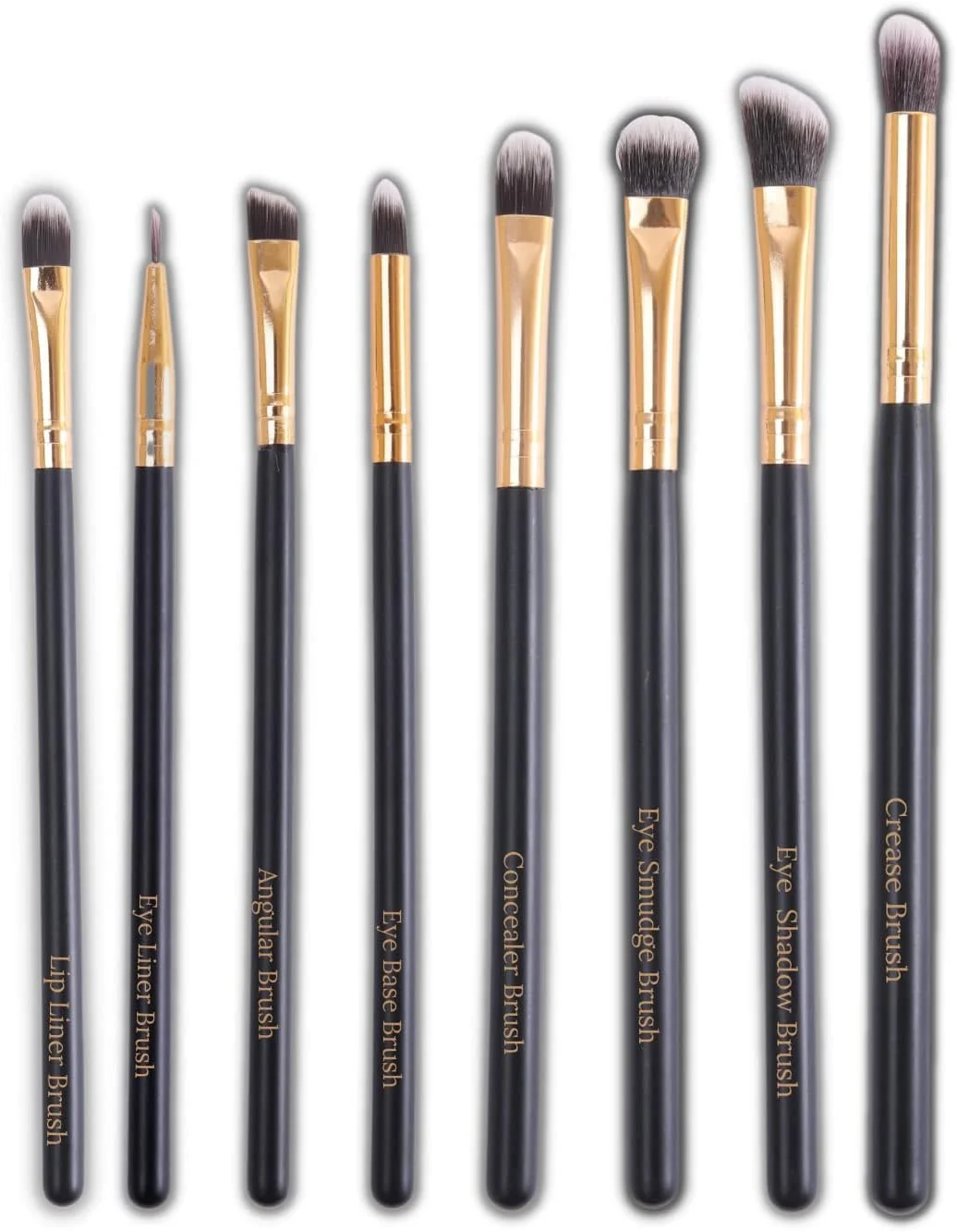 ست برس آرایشی چشم دوریس براون، شامل برس ترکیب سایه چشم، برس پخش کننده، برس کرم پودر چشم، برس پایه چشم و برس خط چشم