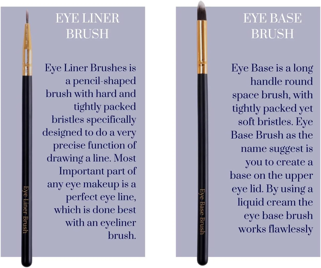 ست برس آرایشی چشم دوریس براون، شامل برس ترکیب سایه چشم، برس پخش کننده، برس کرم پودر چشم، برس پایه چشم و برس خط چشم