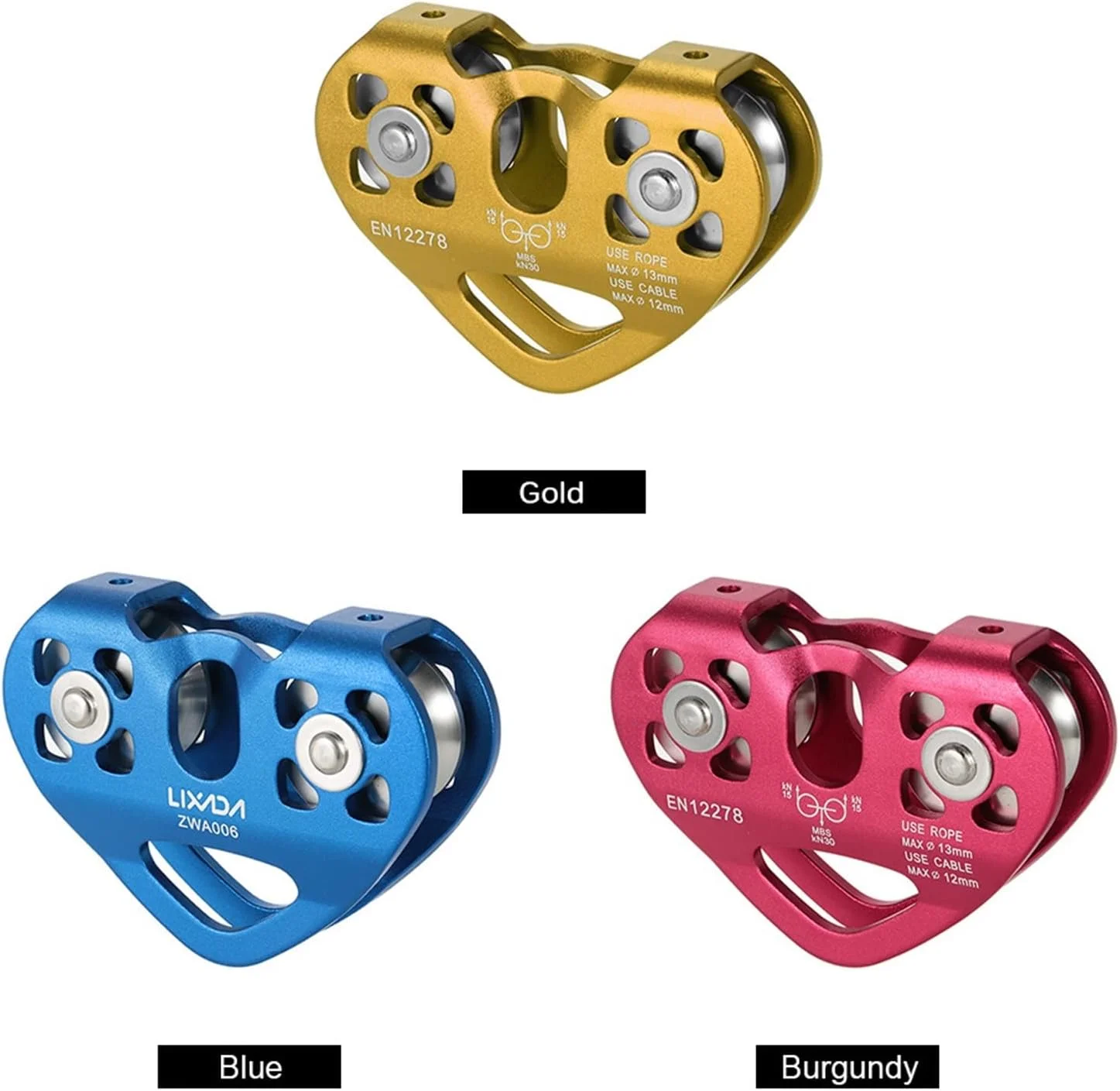 قرقره کابل UTOYA با بلبرینگ، لوازم جانبی سنگ نوردی در فضای باز، غارنوردی، نجات، قرقره آلیاژ آلومینیوم (رنگ: آبی تیره)