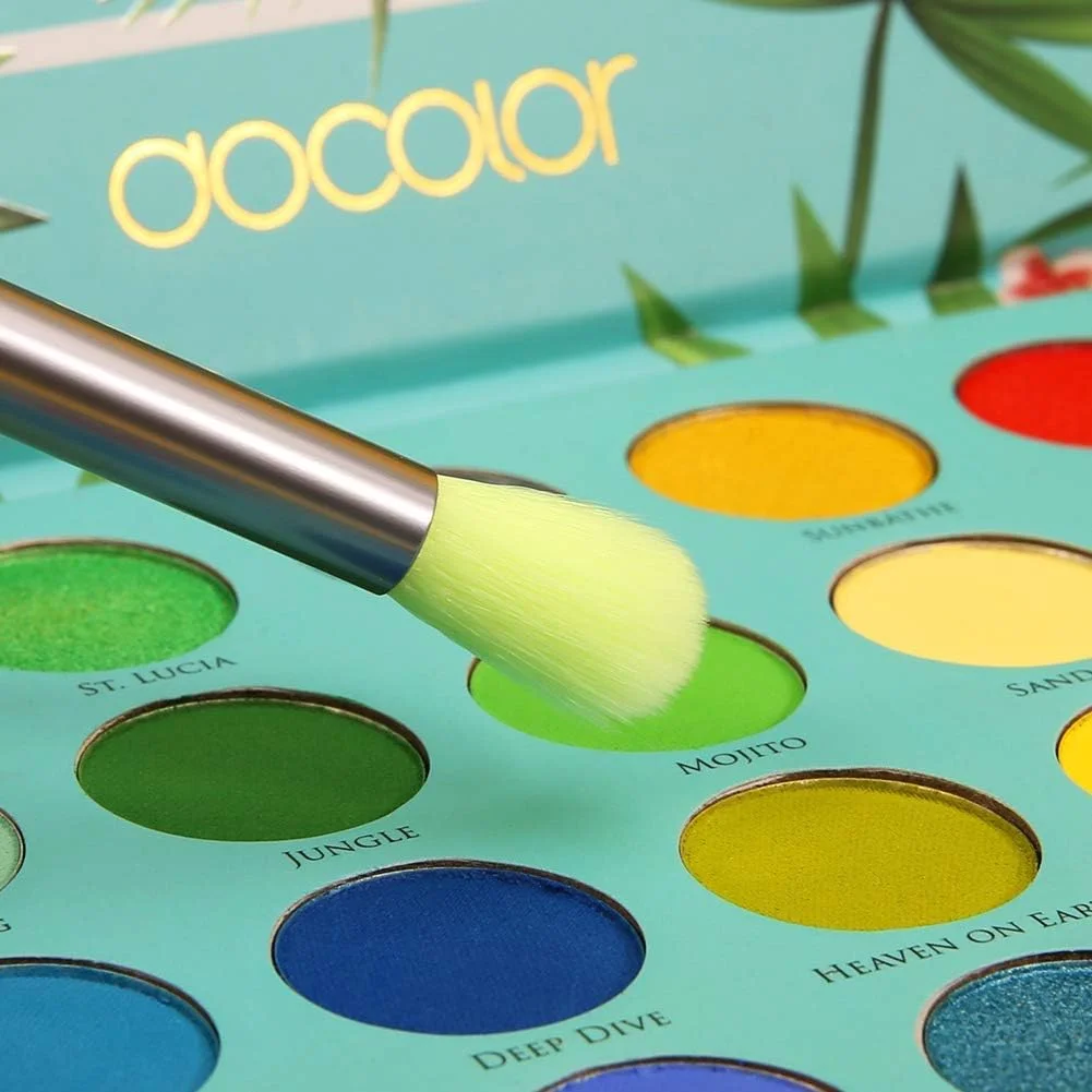 docolor ست برس سایه چشم 15 عددی، برس های آرایش چشم حرفه ای با دسته های چوبی ممتاز برای سایه چشم، کانسیلر، ابرو، مژه و خط چشم سبز نئونی docolor ست برس سایه چشم 15 عددی، برس های آرایش چشم حرفه ای با دسته های چوبی ممتاز برای سایه چشم، کانسیلر، ابرو، مژه و خط چشم سبز نئونی