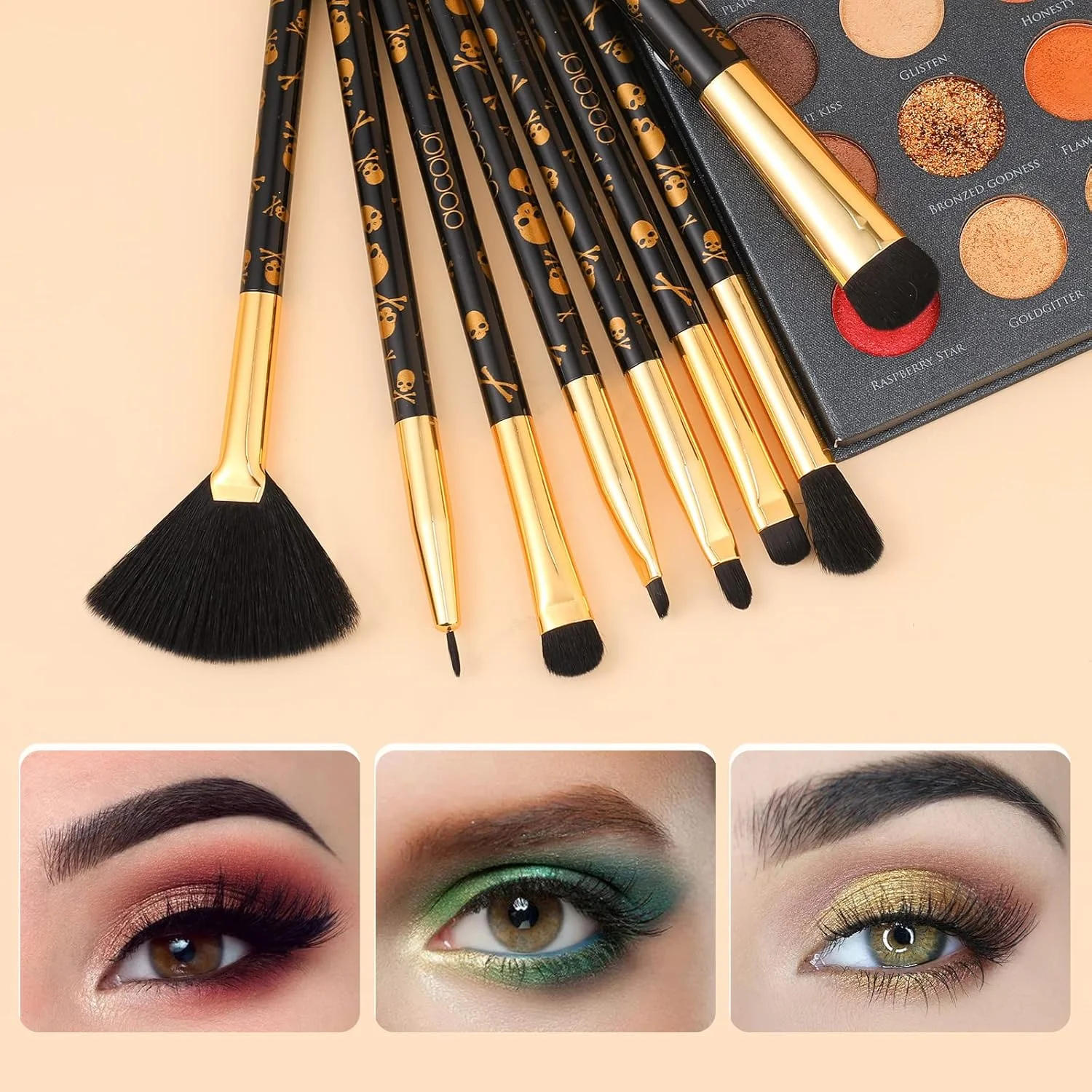 ست براش آرایشی 12 عددی Docolor Goth، شامل براش های فونداسیون، کانتور، سایه چشم و سایر براش های آرایشی ست براش آرایشی 12 عددی Docolor Goth، شامل براش های فونداسیون، کانتور، سایه چشم و سایر براش های آرایشی
