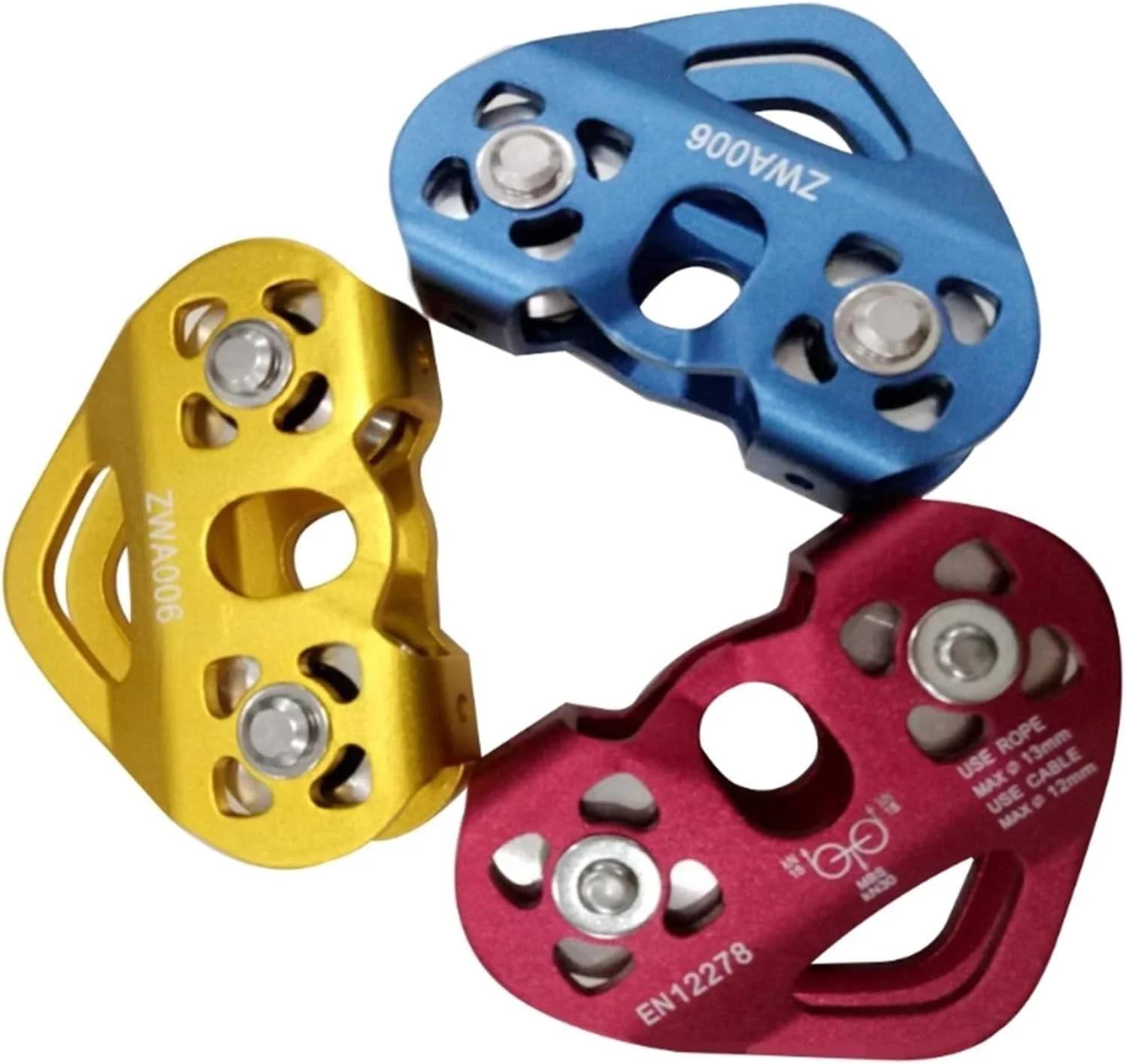 قرقره دوتایی UTOYA، قرقره ترولی آلومینیومی، زیپ لاین، صخره نوردی، کوهنوردی، نجات، بالابر تاندم، کمپینگ، پیاده روی (رنگ: Y)