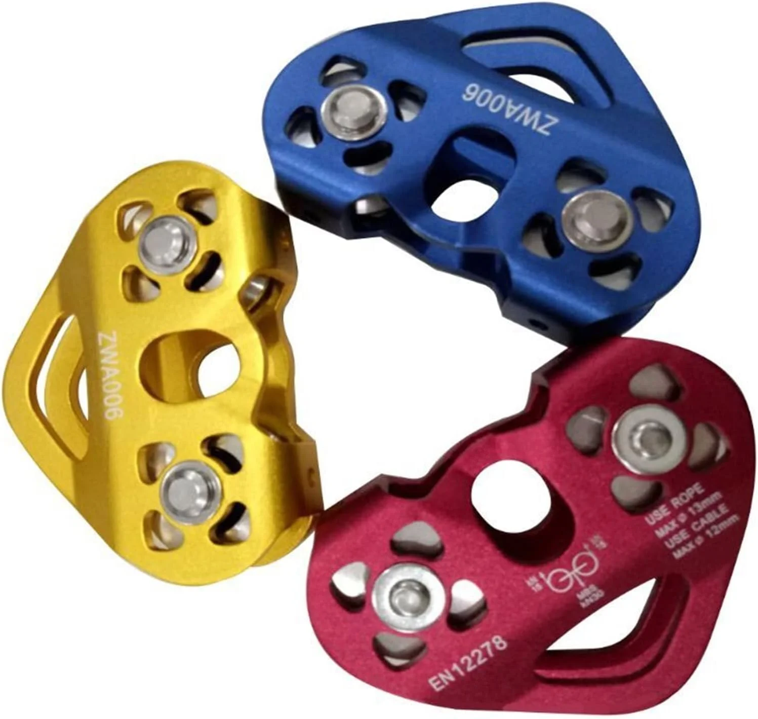 قرقره دوبل UTOYA، قرقره ترولی آلومینیومی برای صخره نوردی، کوهنوردی و نجات (رنگ: Y)