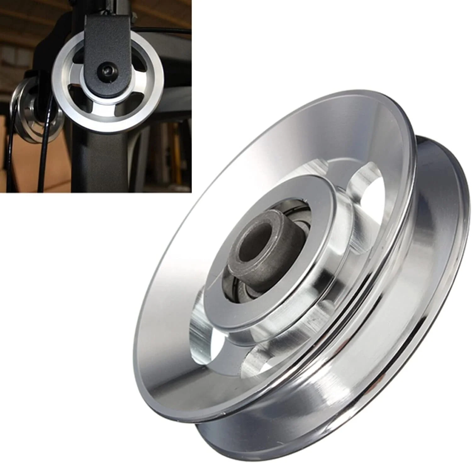 قرقره آلومینیومی UTOYA برای بلند کردن اجسام سنگین، چرخ قرقره کابل، قطعه تجهیزات بدنسازی، همچنین قابل استفاده برای کوهنوردی و کمپینگ قرقره آلومینیومی UTOYA برای بلند کردن اجسام سنگین، چرخ قرقره کابل، قطعه تجهیزات بدنسازی، همچنین قابل استفاده برای کوهنوردی و کمپینگ