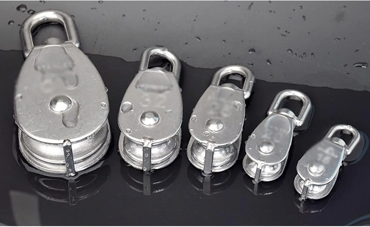 قرقره UTOYA موجود در زندگی روزمره قرقره تک چرخ گردان مجموعه قرقره طناب بالابر ابزار چرخ بالابر صرفه جویی در زمان و صرفه جویی در کار اسکیت غلتکی (سایز: M50)