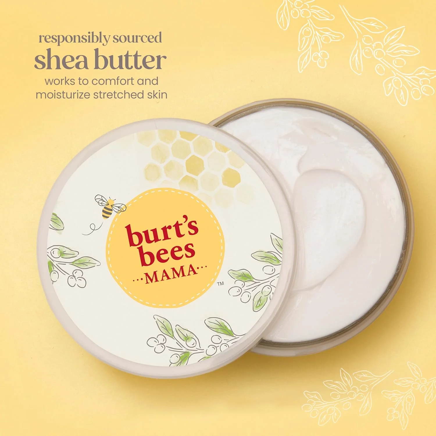 کره شکم مادر Burt's Bees، لوسیون مراقبت از پوست بارداری با کره شی و ویتامین E، 99% طبیعی، 6.5 اونس