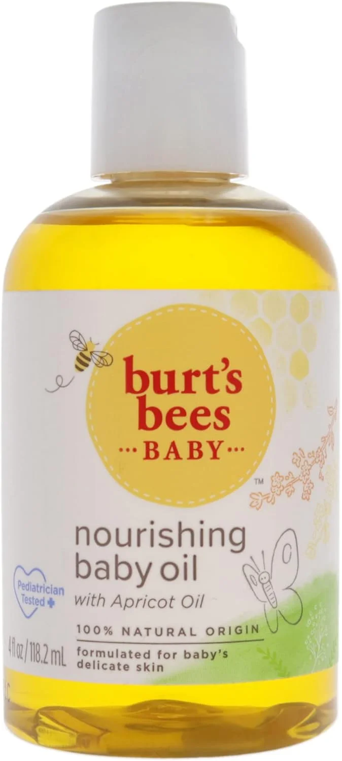 روغن مغذی کودک Burt's Bees Baby، مراقبت از پوست کودک با منشاء 100% طبیعی - بطری 4 اونس مایع