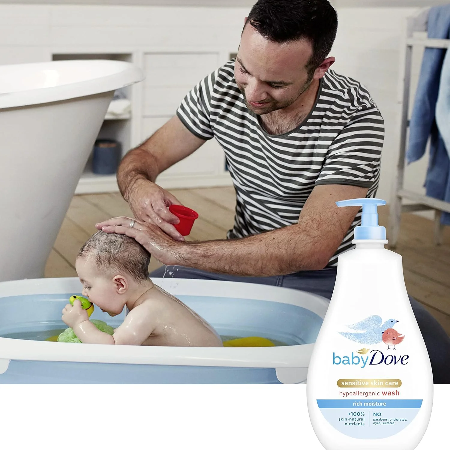 شامپو سر و بدن کودک Baby Dove مخصوص پوست حساس، مناسب برای حمام کودک، مرطوب کننده غنی، بدون اشک و ضد حساسیت، 591 میلی لیتر (بسته بندی ممکن است متفاوت باشد) شامپو سر و بدن کودک Baby Dove مخصوص پوست حساس، مناسب برای حمام کودک، مرطوب کننده غنی، بدون اشک و ضد حساسیت، 591 میلی لیتر (بسته بندی ممکن است متفاوت باشد)