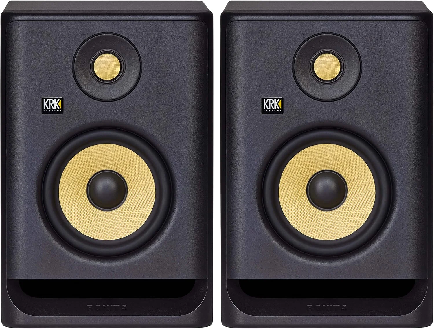جفت مانیتور استودیویی KRK RP5 Rokit 5 G4 حرفه ای Bi-Amp 5 اینچی، مشکی