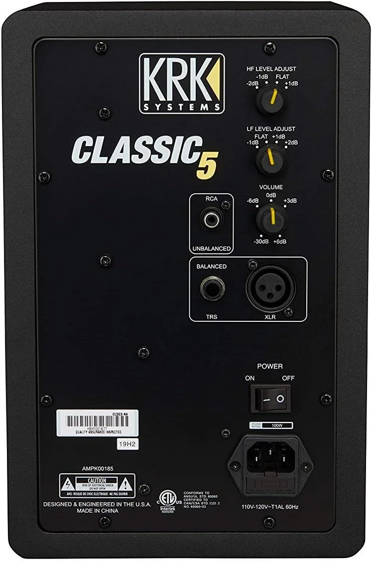 مانیتور استودیویی KRK Classic 5 Professional Bi-Amp 5 اینچی (2 عدد) به همراه کابل XLR و نگهدارنده گوشی Gravity، مشکی M مانیتور استودیویی KRK Classic 5 Professional Bi-Amp 5 اینچی (2 عدد) به همراه کابل XLR و نگهدارنده گوشی Gravity، مشکی M