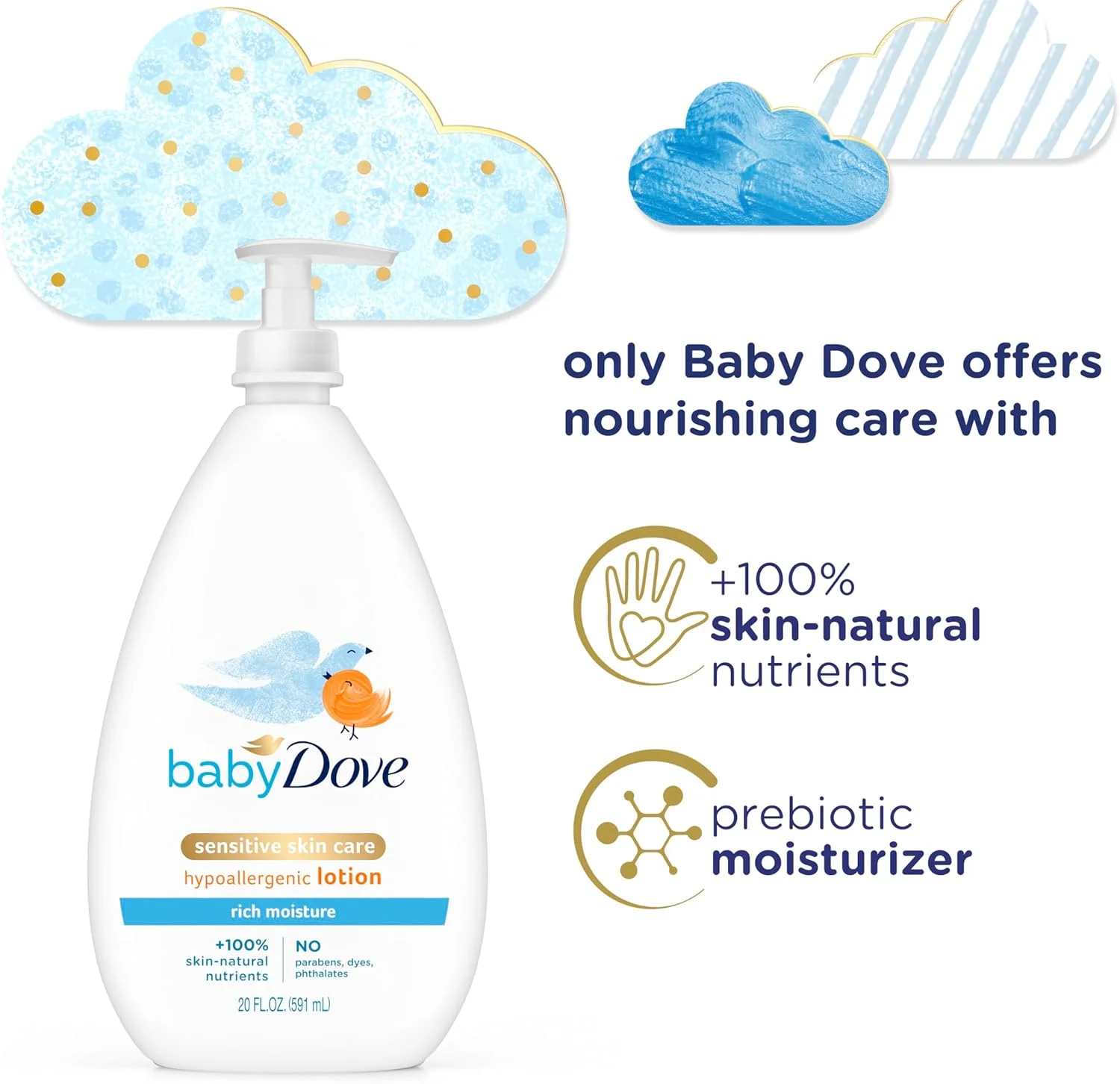 لوسیون بدن کودک Baby Dove مراقبت از پوست حساس، مرطوب کننده غنی برای پوست لطیف کودک با مرطوب کننده 24 ساعته، 591 میلی لیتر (بسته بندی ممکن است متفاوت باشد) لوسیون بدن کودک Baby Dove مراقبت از پوست حساس، مرطوب کننده غنی برای پوست لطیف کودک با مرطوب کننده 24 ساعته، 591 میلی لیتر (بسته بندی ممکن است متفاوت باشد)