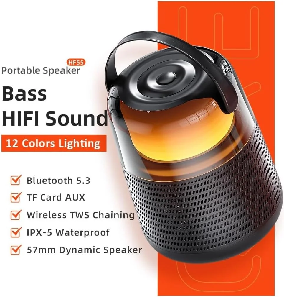 اسپیکر بلوتوثی قابل حمل و ضد آب KASTWAVE با چراغ LED برای مهمانی های فضای باز و تفریحات کنار استخر، هدیه ای ایده آل برای مردان و زنان، پشتیبانی از کارت TF اسپیکر بلوتوثی قابل حمل و ضد آب KASTWAVE با چراغ LED برای مهمانی های فضای باز و تفریحات کنار استخر، هدیه ای ایده آل برای مردان و زنان، پشتیبانی از کارت TF