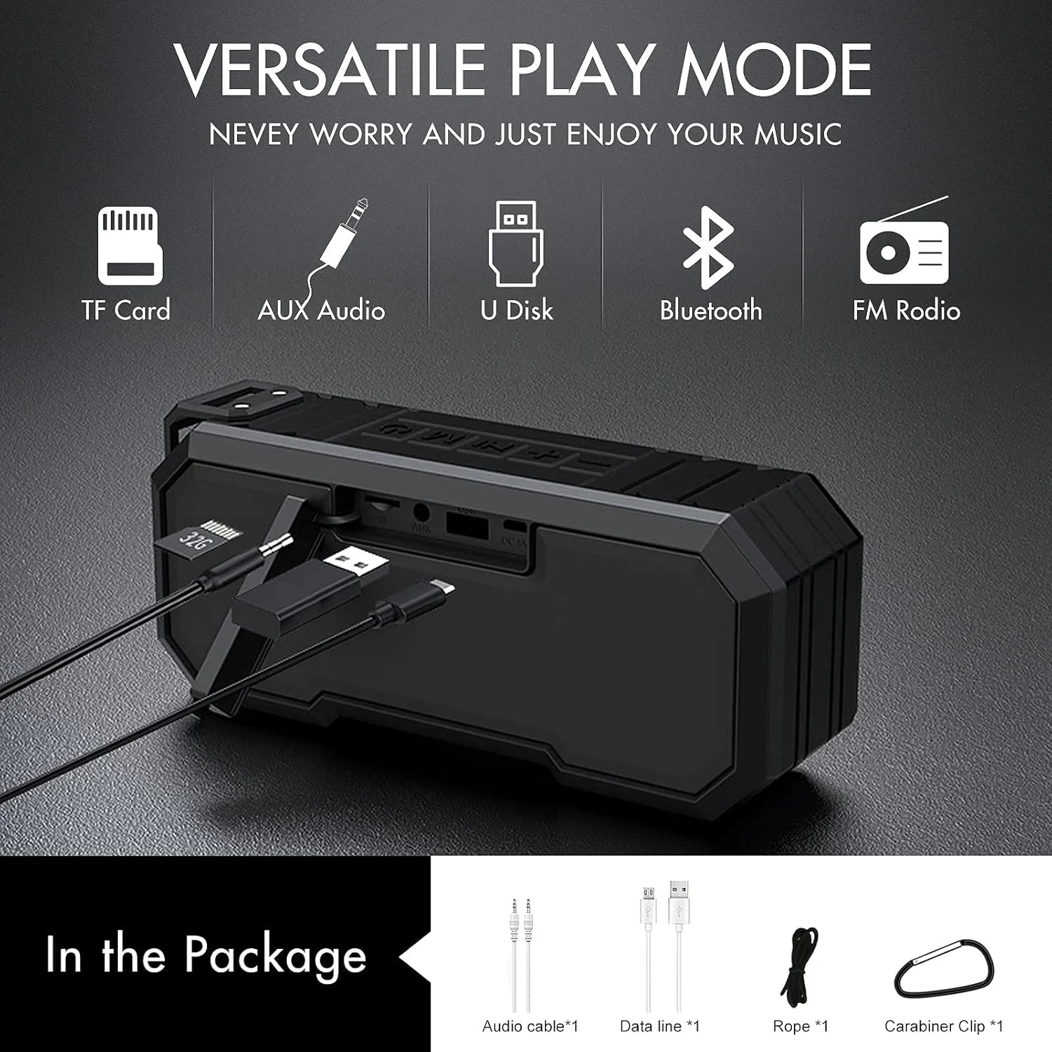 اسپیکر بلوتوثی قابل حمل ضد آب KASTWAVE با صدای استریو 16 واتی، بلوتوث 5.0، 12 ساعت پخش برای ماجراجویی در فضای باز اسپیکر بلوتوثی قابل حمل ضد آب KASTWAVE با صدای استریو 16 واتی، بلوتوث 5.0، 12 ساعت پخش برای ماجراجویی در فضای باز