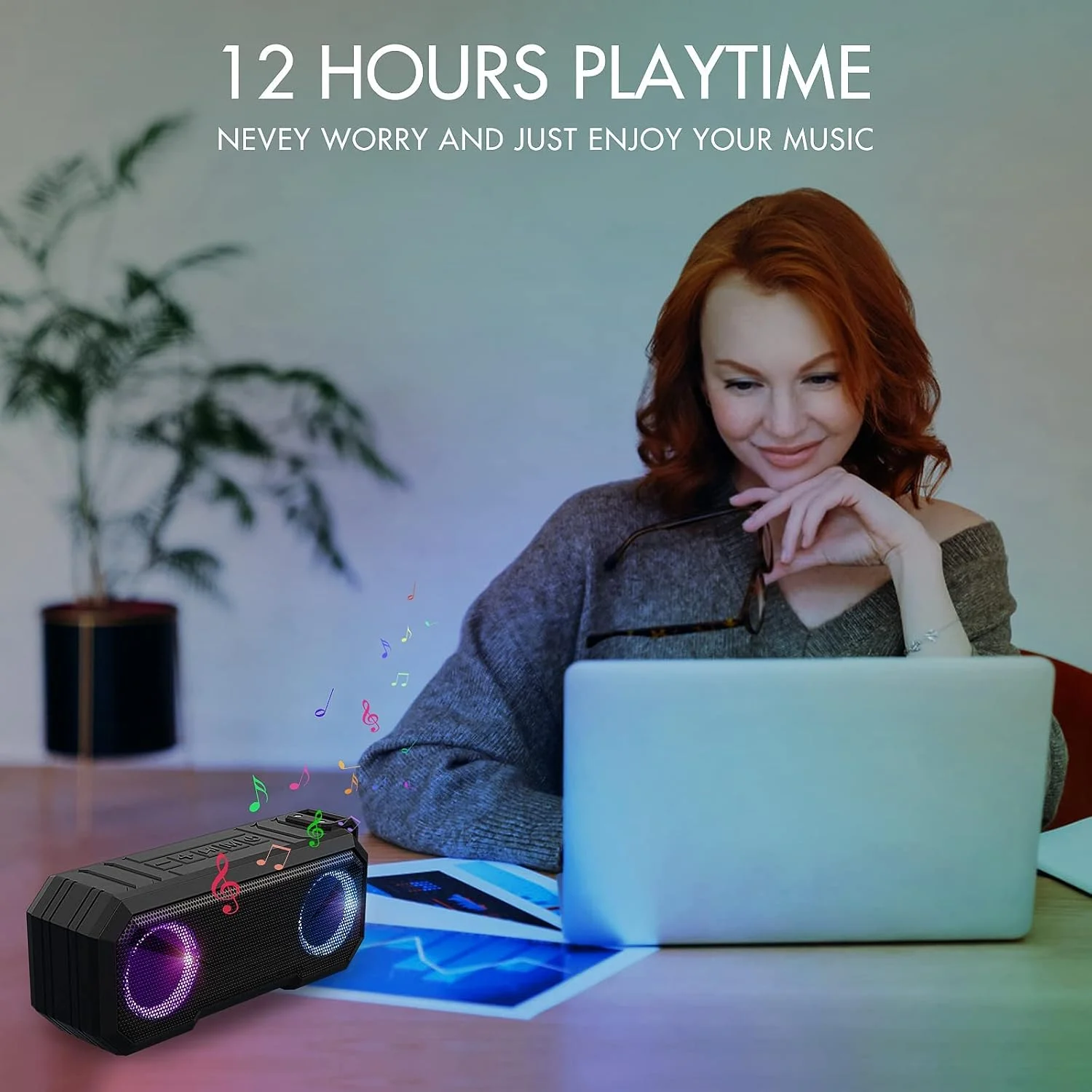 اسپیکر بلوتوثی قابل حمل ضد آب KASTWAVE با صدای استریو 16 واتی، بلوتوث 5.0، 12 ساعت پخش برای ماجراجویی در فضای باز اسپیکر بلوتوثی قابل حمل ضد آب KASTWAVE با صدای استریو 16 واتی، بلوتوث 5.0، 12 ساعت پخش برای ماجراجویی در فضای باز