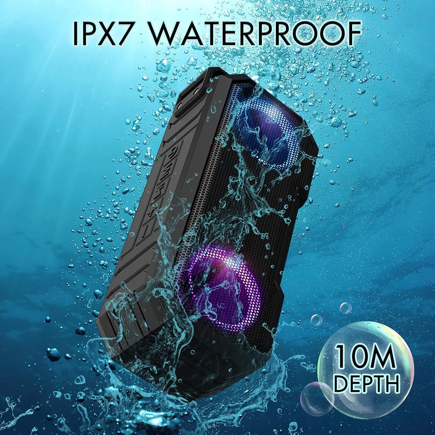 اسپیکر بلوتوثی قابل حمل KASTWAVE، اسپیکر بی سیم ضد آب IPX7 با صدای استریو بلند 16 واتی، اسپیکرهای فضای باز با بلوتوث 5.0، 12 ساعت پخش اسپیکر بلوتوثی قابل حمل KASTWAVE، اسپیکر بی سیم ضد آب IPX7 با صدای استریو بلند 16 واتی، اسپیکرهای فضای باز با بلوتوث 5.0، 12 ساعت پخش
