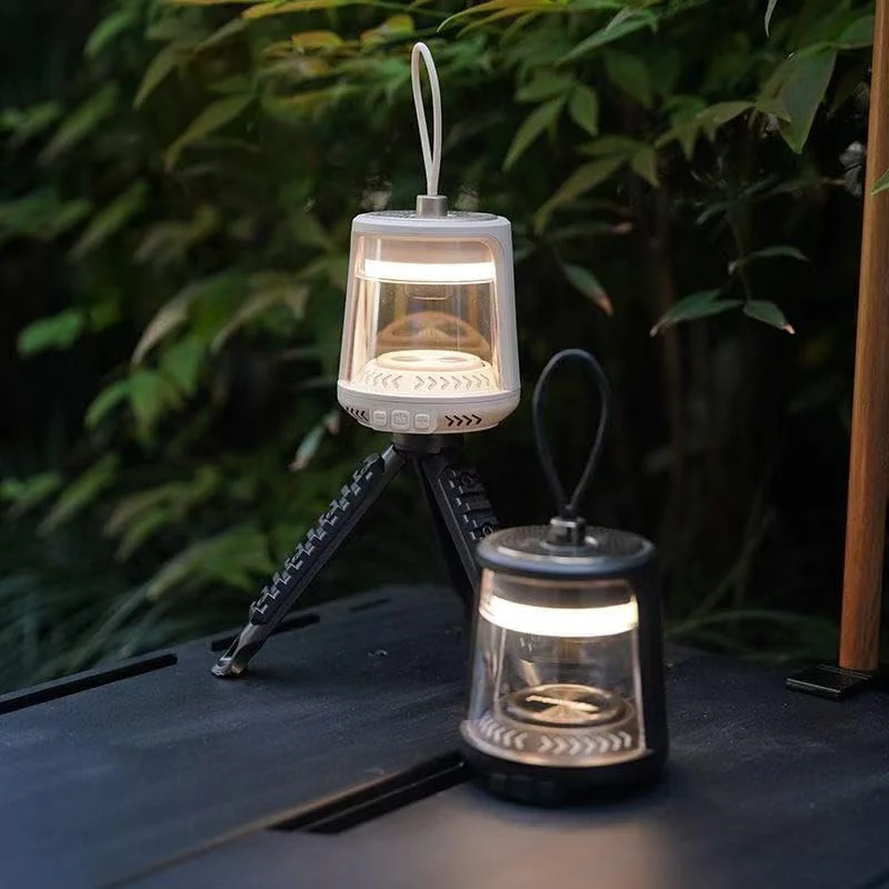 چراغ بلندگوی بلوتوثی قابل حمل 2 در 1، ضد آب، چراغ LED قابل شارژ با پایه مغناطیسی، میکروفون HD برای تماس هندزفری، سیستم صوتی بی سیم سبک چراغ بلندگوی بلوتوثی قابل حمل 2 در 1، ضد آب، چراغ LED قابل شارژ با پایه مغناطیسی، میکروفون HD برای تماس هندزفری، سیستم صوتی بی سیم سبک