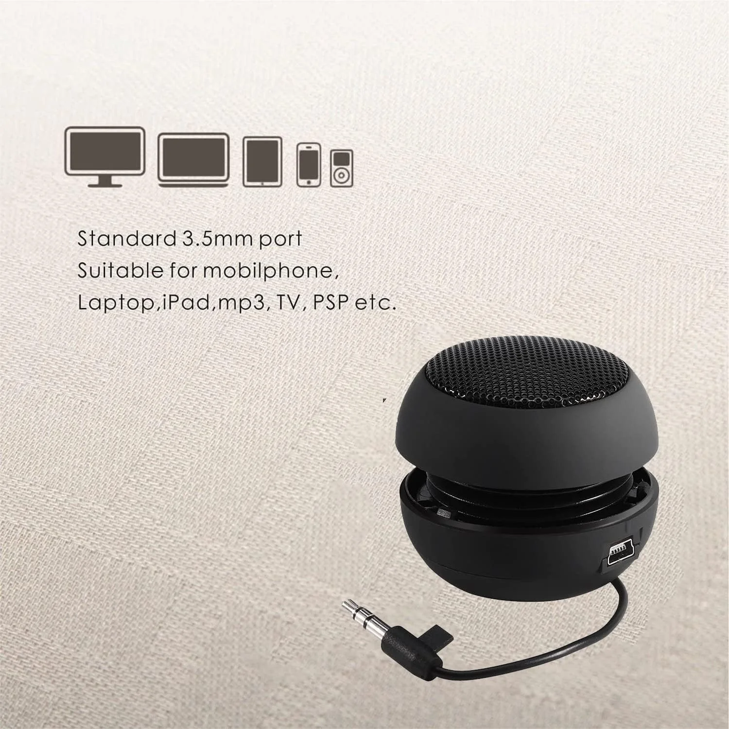 اسپیکر مینی KASTWAVE، اسپیکر قابل حمل با جک صوتی AUX 3.5 میلیمتری داخلی، صدای استریو HD، اسپیکر قابل شارژ در فضای باز برای آیپد/تلفن هوشمند/کامپیوتر اسپیکر مینی KASTWAVE، اسپیکر قابل حمل با جک صوتی AUX 3.5 میلیمتری داخلی، صدای استریو HD، اسپیکر قابل شارژ در فضای باز برای آیپد/تلفن هوشمند/کامپیوتر