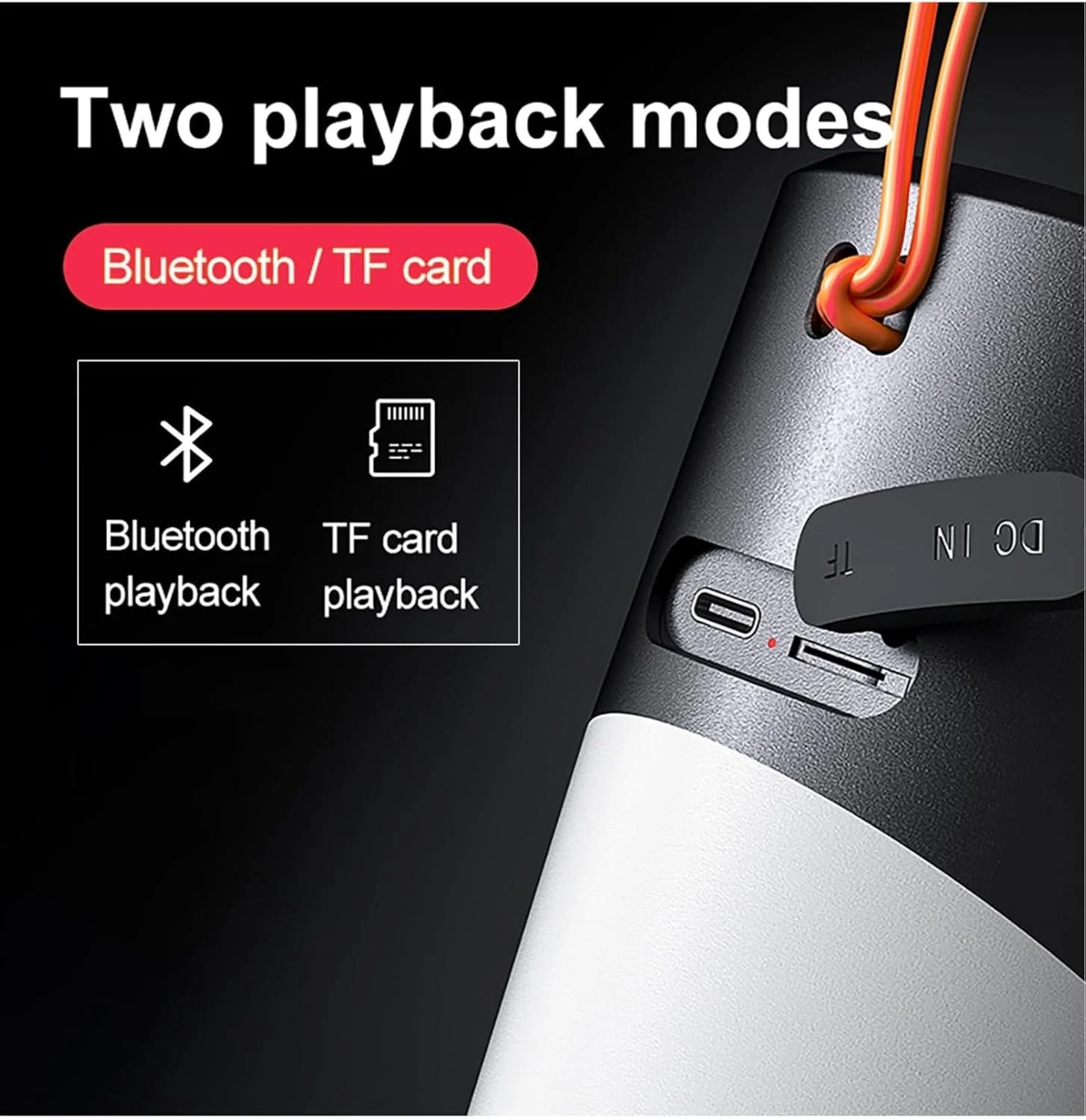 اسپیکر بلوتوث قابل حمل KASTWAVE با 7 حالت نور و طراحی ضد آب بلوتوث 5.3 برای فعالیت های خارج از منزل، کمپینگ، پیاده روی و دوچرخه سواری اسپیکر بلوتوث قابل حمل KASTWAVE با 7 حالت نور و طراحی ضد آب بلوتوث 5.3 برای فعالیت های خارج از منزل، کمپینگ، پیاده روی و دوچرخه سواری