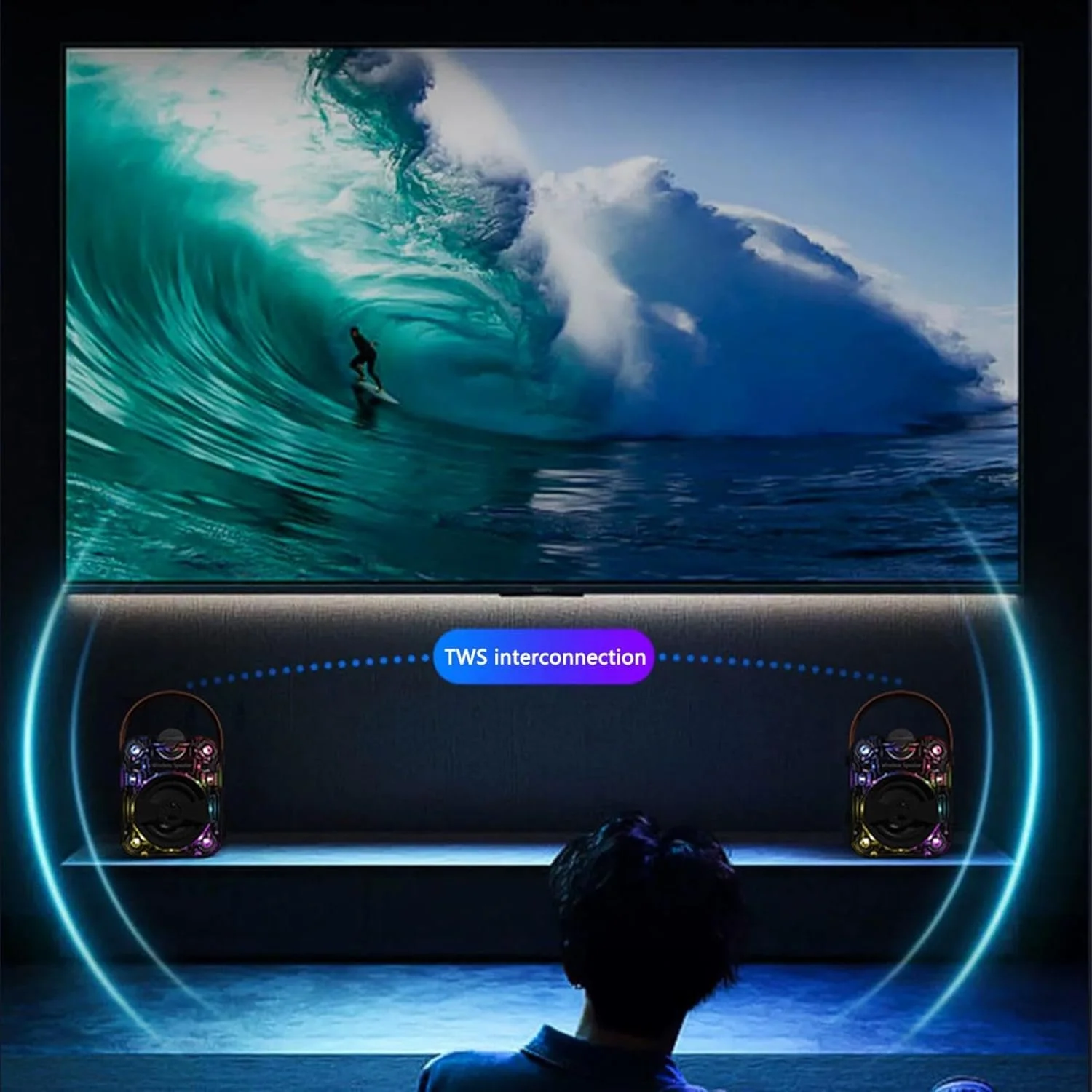 اسپیکر بلوتوثی بی سیم KASTWAVE، استریو قابل حمل چند منظوره مکانیکی پانک با نورهای رنگی در حال حرکت، ساب ووفر بی سیم دستی استریو جمع و جور، انتخاب هدیه خوب اسپیکر بلوتوثی بی سیم KASTWAVE، استریو قابل حمل چند منظوره مکانیکی پانک با نورهای رنگی در حال حرکت، ساب ووفر بی سیم دستی استریو جمع و جور، انتخاب هدیه خوب
