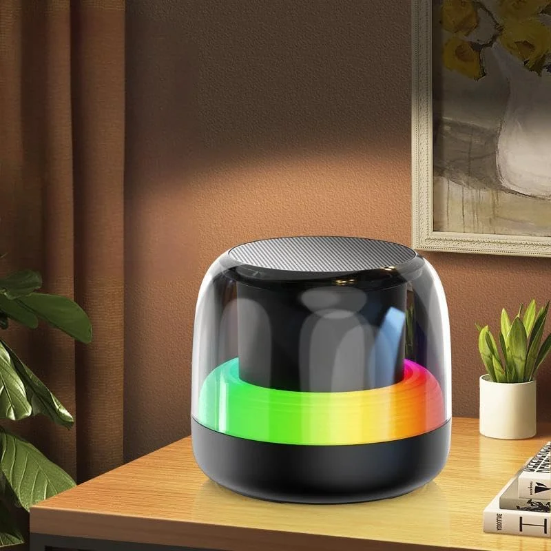 اسپیکر بلوتوثی قابل حمل بلوتوث 5.3 بی سیم با باس قدرتمند، چراغ های LED RGB، جفت سازی دوگانه بلندگو، اسلات کارت TF، صدای استریو HiFi، طراحی ضد آب جمع و جور، باتری قابل شارژ اسپیکر بلوتوثی قابل حمل بلوتوث 5.3 بی سیم با باس قدرتمند، چراغ های LED RGB، جفت سازی دوگانه بلندگو، اسلات کارت TF، صدای استریو HiFi، طراحی ضد آب جمع و جور، باتری قابل شارژ