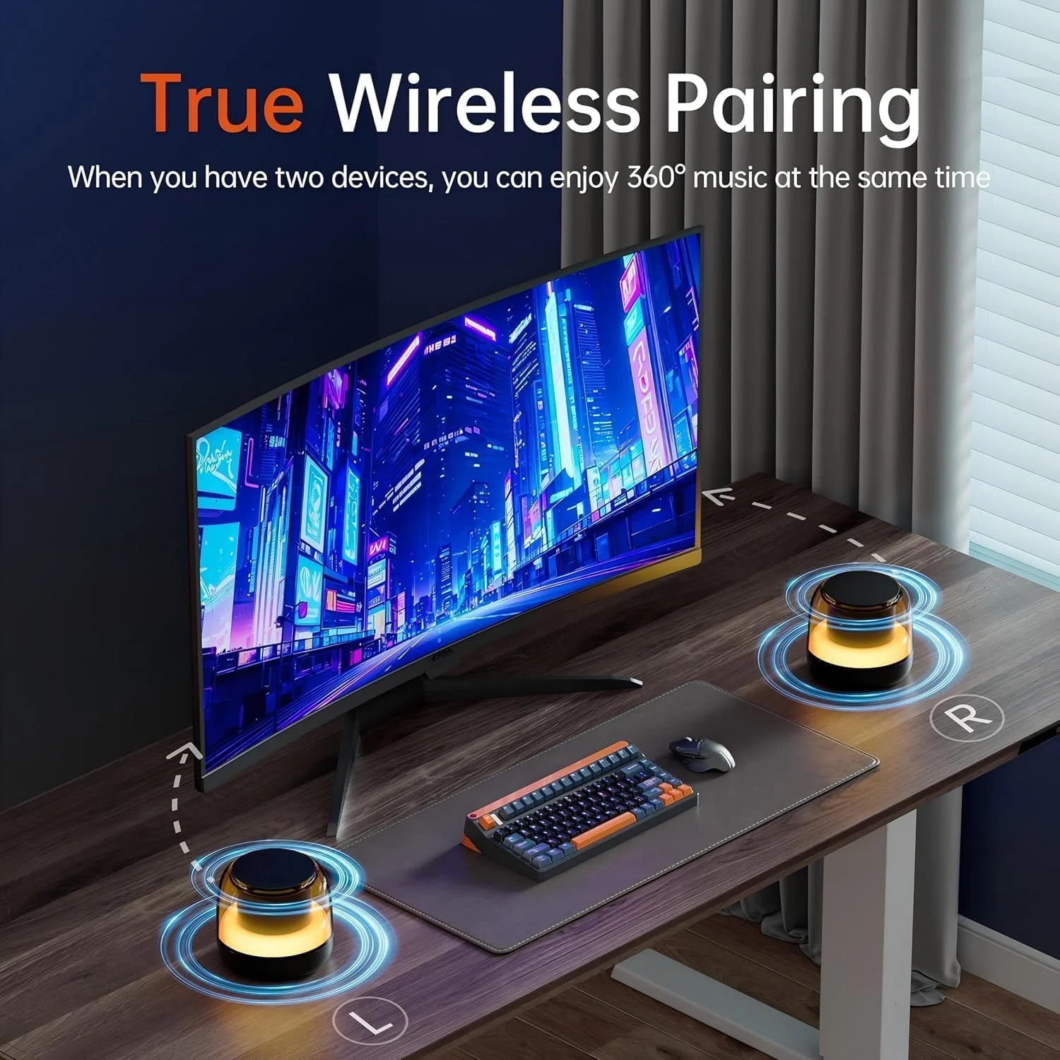اسپیکر بلوتوثی قابل حمل بلوتوث 5.3 بی سیم با باس قدرتمند، چراغ های LED RGB، جفت سازی دوگانه بلندگو، اسلات کارت TF، صدای استریو HiFi، طراحی ضد آب جمع و جور، باتری قابل شارژ اسپیکر بلوتوثی قابل حمل بلوتوث 5.3 بی سیم با باس قدرتمند، چراغ های LED RGB، جفت سازی دوگانه بلندگو، اسلات کارت TF، صدای استریو HiFi، طراحی ضد آب جمع و جور، باتری قابل شارژ