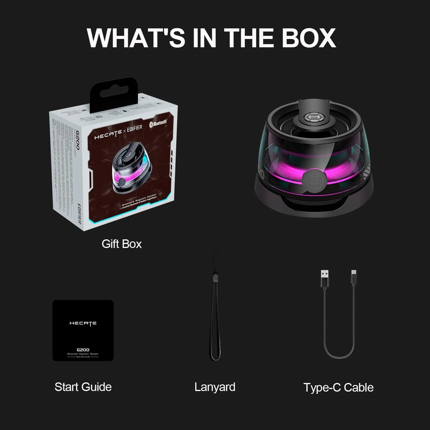 اسپیکر بلوتوثی مغناطیسی KASTWAVE G100، مینی اسپیکر بی سیم 5 واتی با بلوتوث 5.3، نور RGB، حالت بازی، 7 ساعت پخش، پایه تلفن همراه قابل حمل برای آیفون، مسافرت، گلف کارت، مشکی اسپیکر بلوتوثی مغناطیسی KASTWAVE G100، مینی اسپیکر بی سیم 5 واتی با بلوتوث 5.3، نور RGB، حالت بازی، 7 ساعت پخش، پایه تلفن همراه قابل حمل برای آیفون، مسافرت، گلف کارت، مشکی