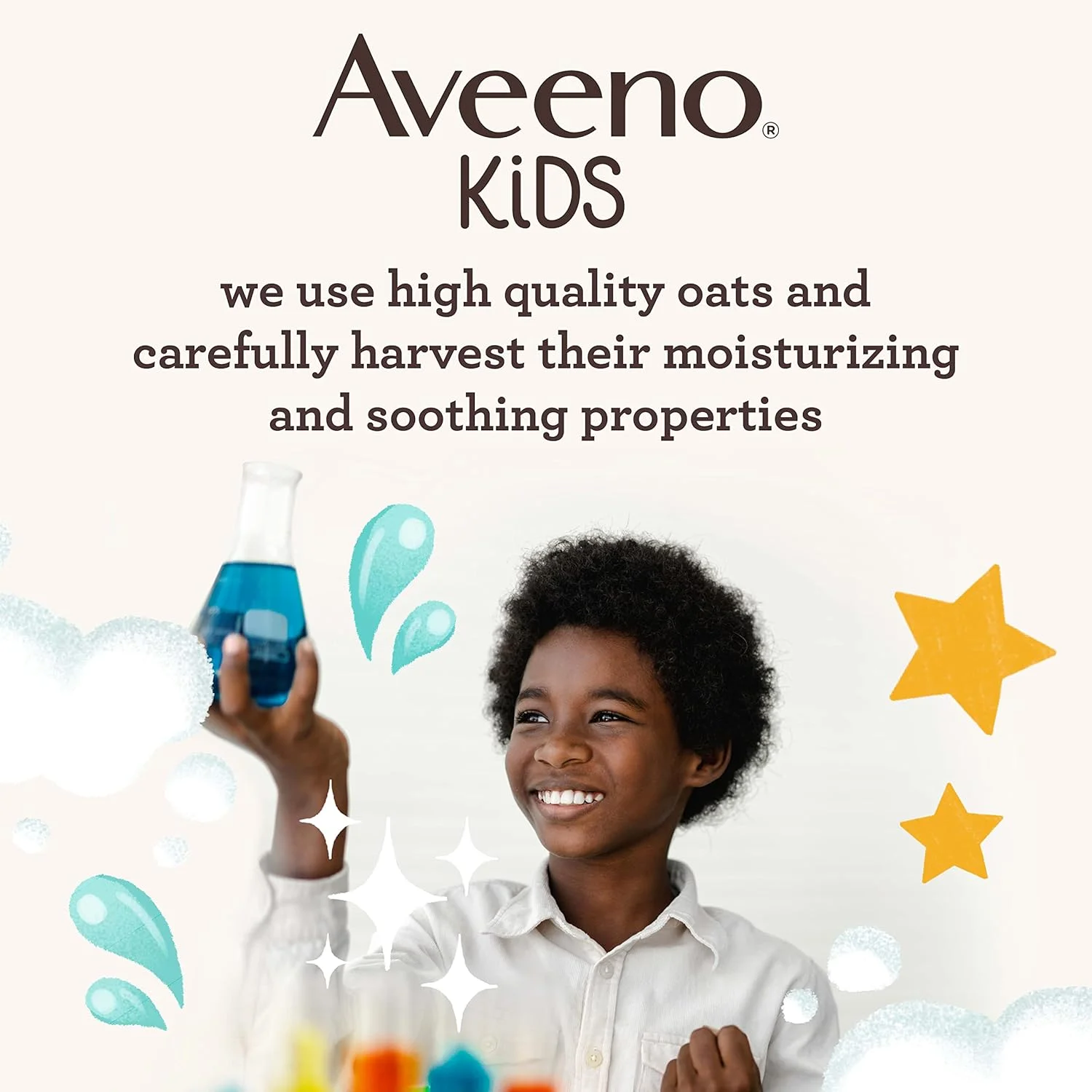 کرم ژل صورت و بدن کودک Aveeno برای پوست حساس، حاوی جو دوسر پری‌بیوتیک، آبرسانی ۲۴ ساعته بالینی اثبات شده برای پوست نرم، خشک شدن سریع و سبک، ضد حساسیت، ۲۲۶ گرم