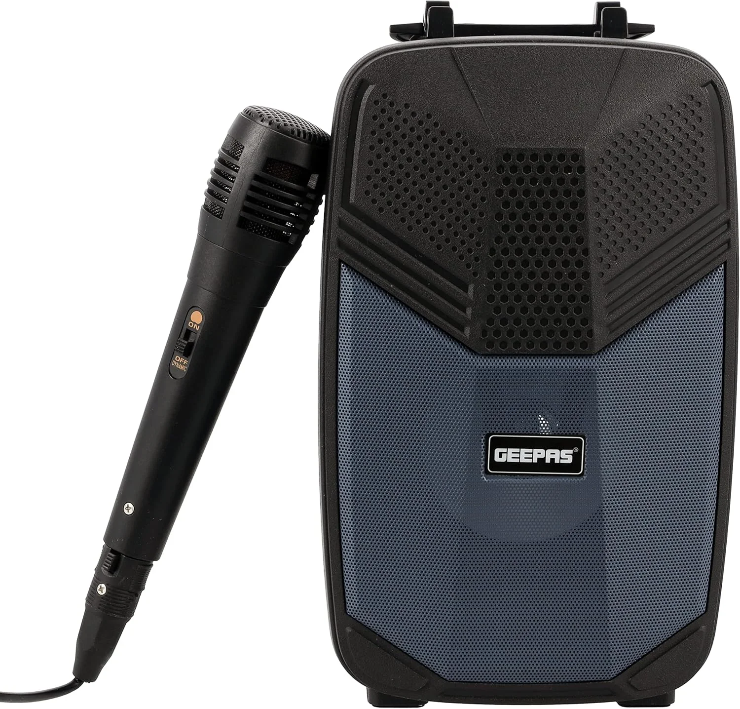 اسپیکر بلوتوث قابل حمل جیپاس مدل GMS11156، همراه با میکروفون، ورودی USB/TF/FM/AUX، نور LED دایره ای بزرگ خیره کننده، قابل حمل و سبک وزن، ایده آل برای خانه، هتل ها و استفاده در فضای باز، مشکی