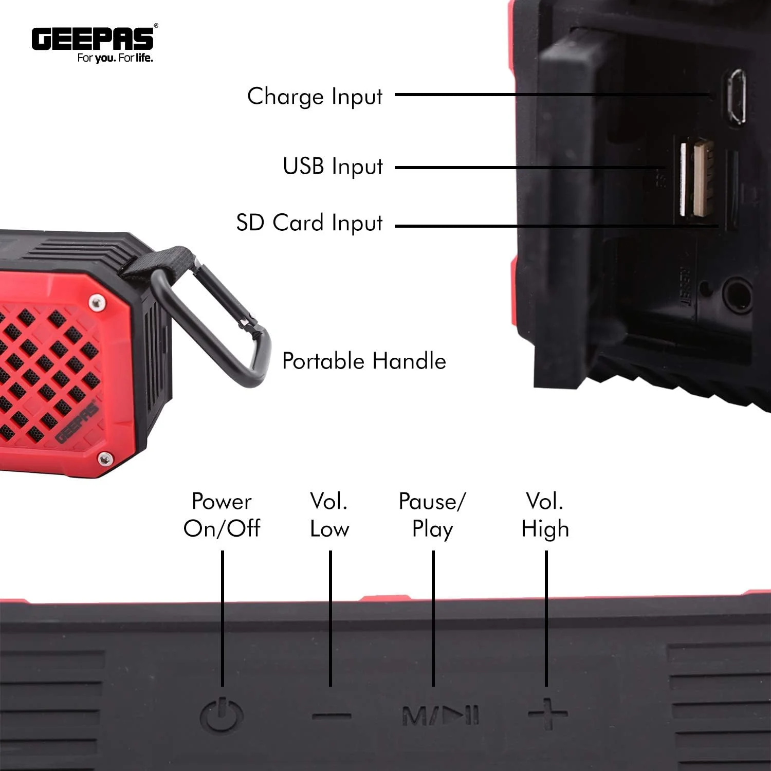 اسپیکر بلوتوثی قابل شارژ Geepas GMS8591، USB اسپیکر بلوتوثی قابل شارژ Geepas GMS8591، USB