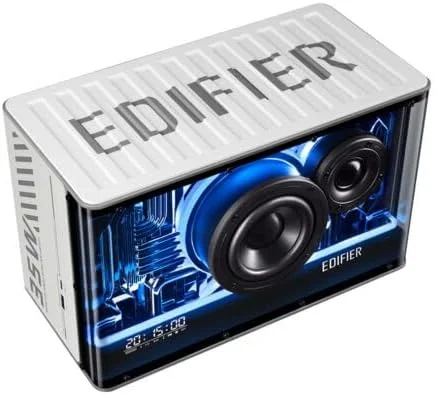 اسپیکر بلوتوث رومیزی Edifier QD35، بلوتوث نسخه 5.3، توان خروجی 40 وات RMS، بازه فرکانسی 60 هرتز - 40 کیلوهرتز، ووفر 3 اینچی و تیوتر 1 اینچی ابریشمی، ورودی AUX و USB-A، شارژ سریع 35 واتی TurboGaN، سفید