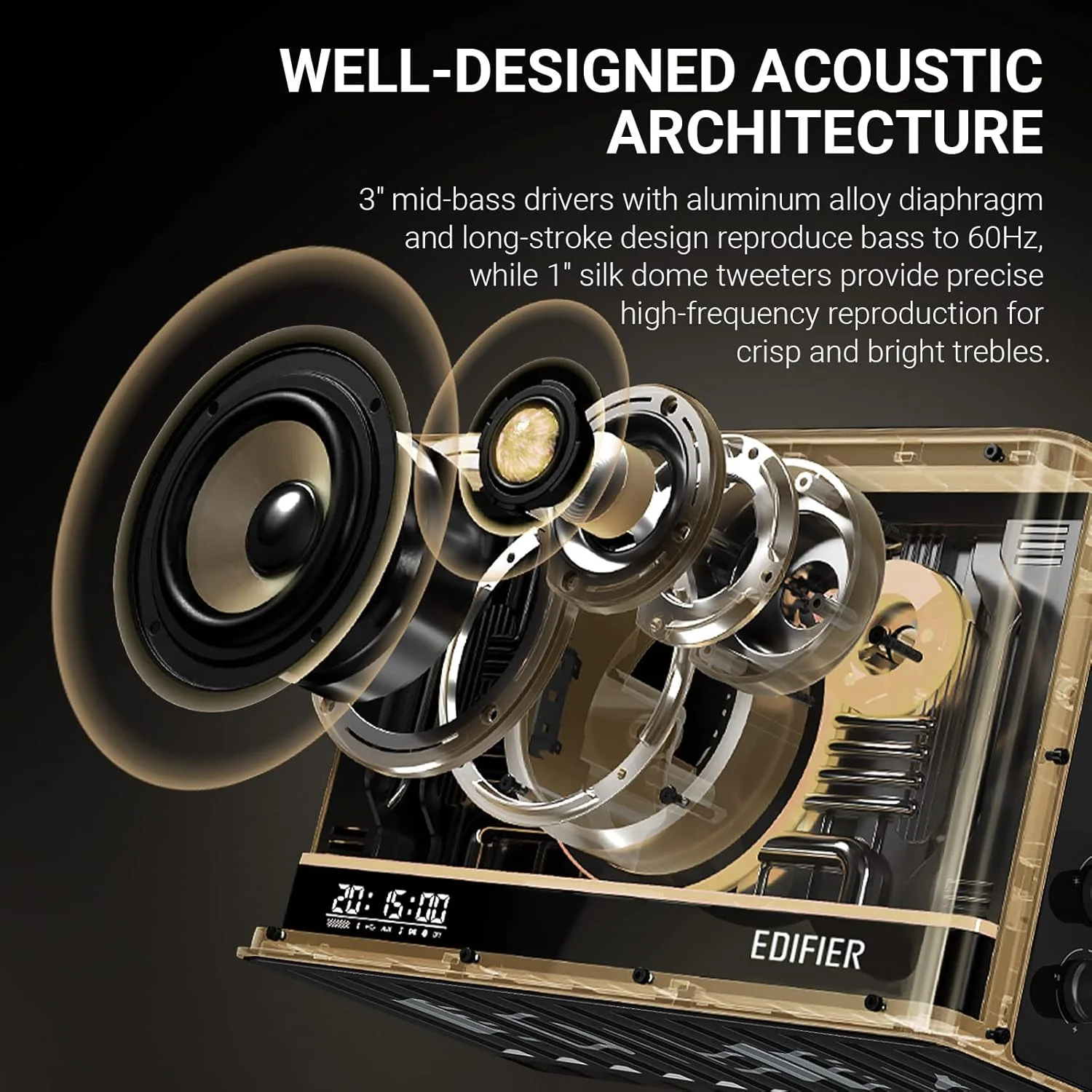 اسپیکر بلوتوث رومیزی Edifier QD35، دارای گواهینامه Hi-Res Audio و Hi-Res Audio Wireless، اسپیکر کامپیوتر با شارژ فوق سریع 35 واتی GaN، جلوه های نورپردازی خیره کننده، اسپیکر خانگی برای تلفن، مشکی اسپیکر بلوتوث رومیزی Edifier QD35، دارای گواهینامه Hi-Res Audio و Hi-Res Audio Wireless، اسپیکر کامپیوتر با شارژ فوق سریع 35 واتی GaN، جلوه های نورپردازی خیره کننده، اسپیکر خانگی برای تلفن، مشکی