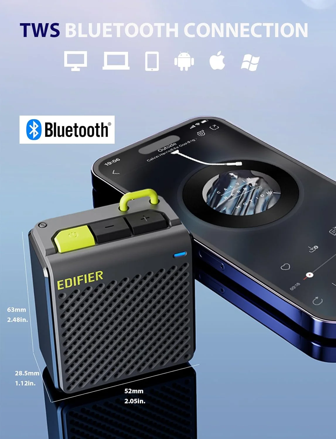 اسپیکر بلوتوثی کوچک Edifier MP85، اسپیکرهای قابل حمل با بلوتوث V5.3، 8 ساعت پخش مداوم، برای خانه، مسافرت، فضای باز - خاکستری اسپیکر بلوتوثی کوچک Edifier MP85، اسپیکرهای قابل حمل با بلوتوث V5.3، 8 ساعت پخش مداوم، برای خانه، مسافرت، فضای باز - خاکستری