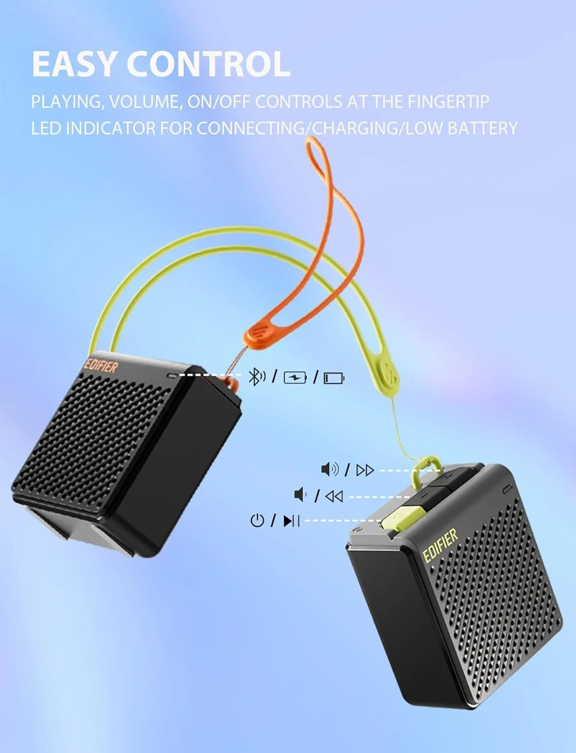 اسپیکر بلوتوثی کوچک Edifier MP85، اسپیکرهای قابل حمل با بلوتوث V5.3، 8 ساعت پخش مداوم، برای خانه، مسافرت، فضای باز - خاکستری اسپیکر بلوتوثی کوچک Edifier MP85، اسپیکرهای قابل حمل با بلوتوث V5.3، 8 ساعت پخش مداوم، برای خانه، مسافرت، فضای باز - خاکستری