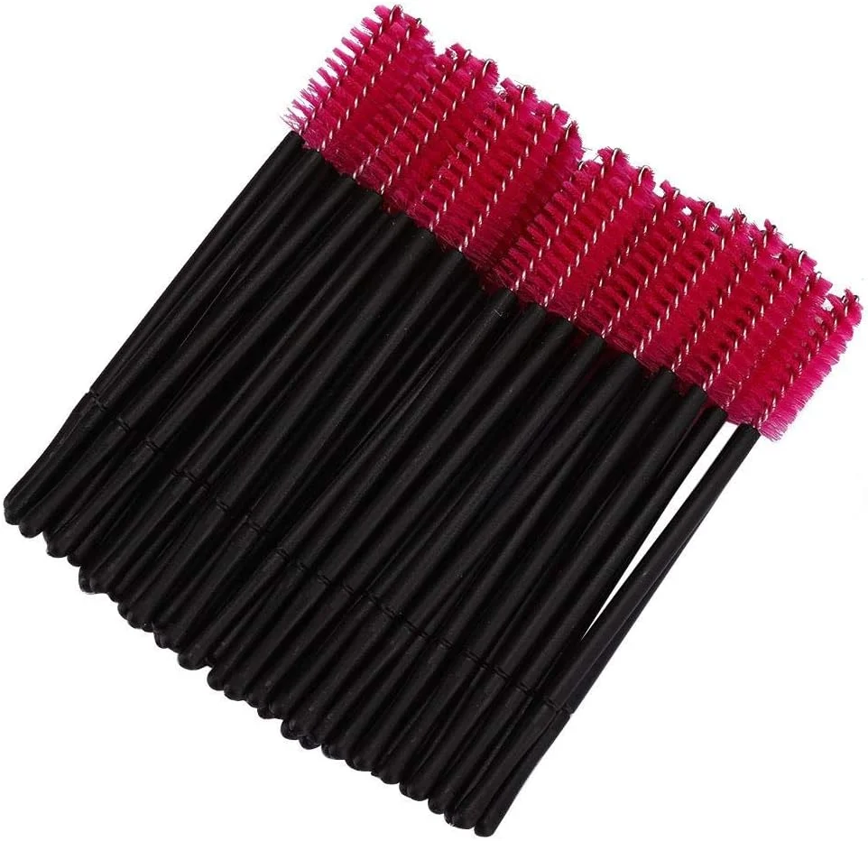 برس مژه یکبار مصرف، 100 عدد برس ریمل مژه سیلیکونی، اپلیکاتور برس ابرو، ست کیت ابزار آرایش، ست برس آرایشی اپلیکاتور، برس مژه ریمل