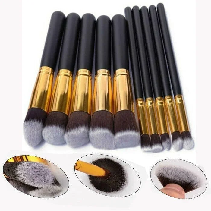 ست برس آرایشی کابوکی حرفه ای DEUTZIA، شامل برس های پودر صورت، رژگونه و سایه چشم، بسته 10 عددی ست برس آرایشی کابوکی حرفه ای DEUTZIA، شامل برس های پودر صورت، رژگونه و سایه چشم، بسته 10 عددی