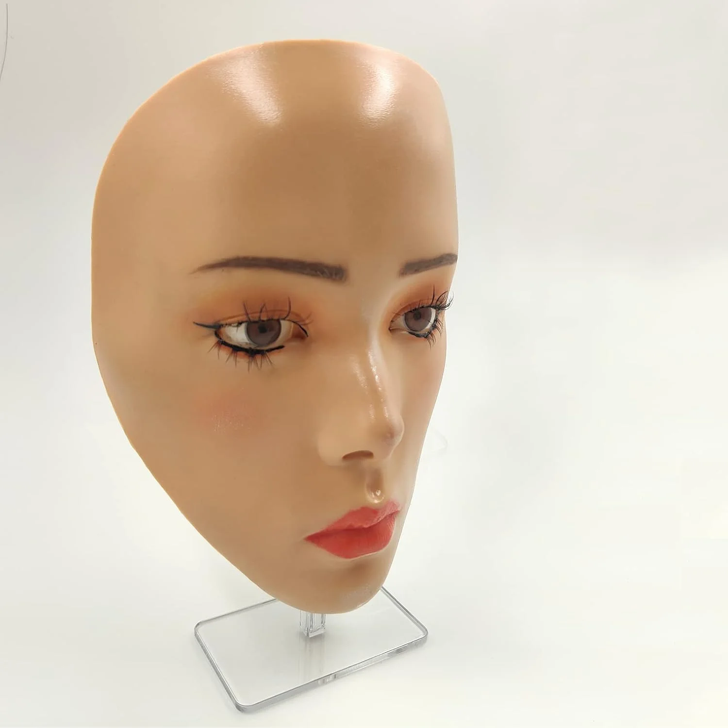صورت تمرین آرایش سه بعدی DANLIKT، صورت مانکن آرایشی قابل استفاده مجدد با مجموعه برس های آرایشی، سایه چشم سیلیکونی تمرین صورت کامل، برای هنرمندان آرایش نوظهور، هدیه دخترانه صورت تمرین آرایش سه بعدی DANLIKT، صورت مانکن آرایشی قابل استفاده مجدد با مجموعه برس های آرایشی، سایه چشم سیلیکونی تمرین صورت کامل، برای هنرمندان آرایش نوظهور، هدیه دخترانه