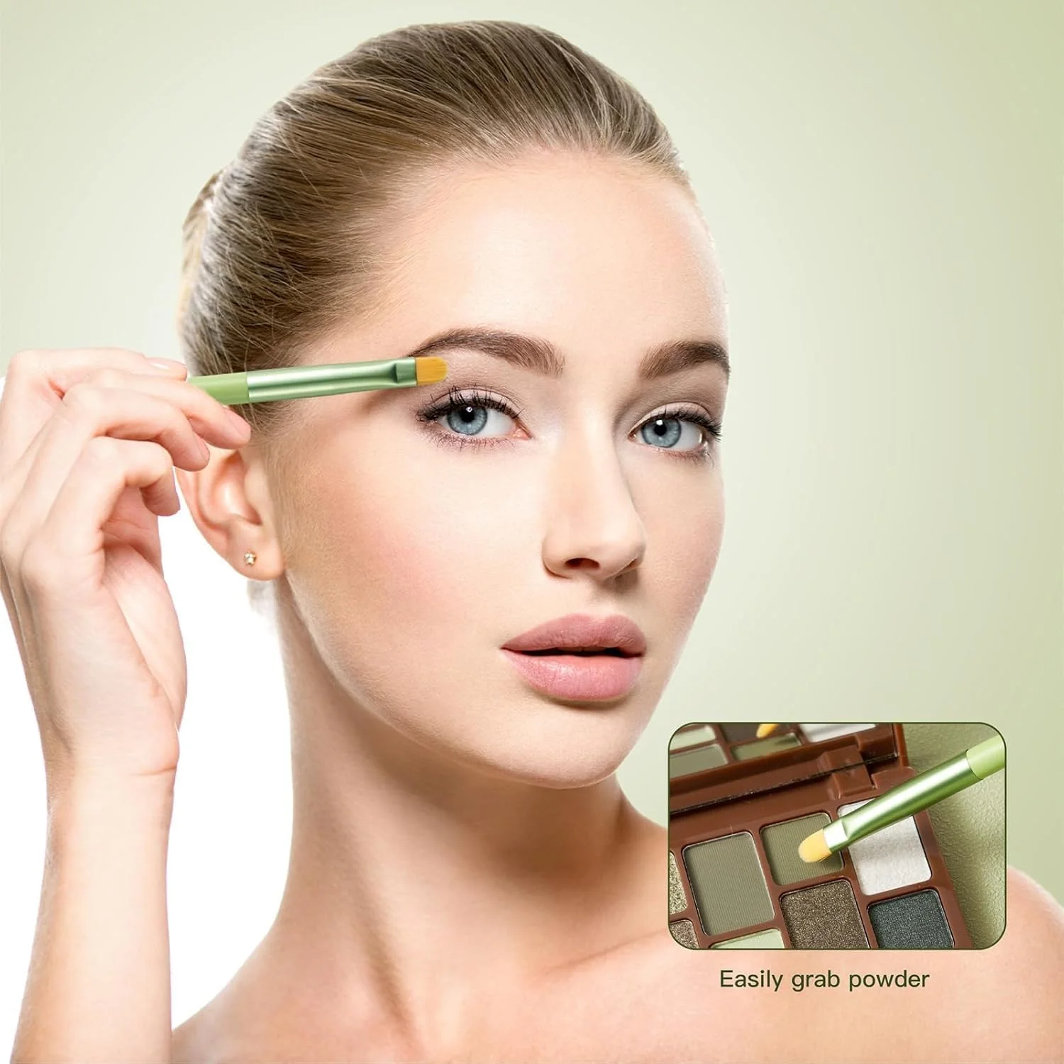 ست براش آرایشی فانتزی، ست براش جزئیات چشم برای مبتدیان، براش های نرم مصنوعی ممتاز برای کرم پودر، رژگونه، سایه چشم، رژ لب و براش بادبزنی برای دختران نوجوان و زنان، 14 عدد، سبز ست براش آرایشی فانتزی، ست براش جزئیات چشم برای مبتدیان، براش های نرم مصنوعی ممتاز برای کرم پودر، رژگونه، سایه چشم، رژ لب و براش بادبزنی برای دختران نوجوان و زنان، 14 عدد، سبز