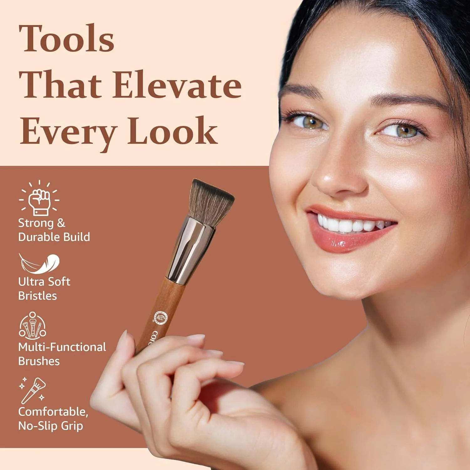 ست برس آرایشی 8 عددی Colors Queen Blend & Buff به همراه نگهدارنده | استفاده آسان و کاربرد دقیق برای مایع، کرم و پودر | ست برس آرایشی چند منظوره صورت و چشم با موهای فوق العاده نرم ست برس آرایشی 8 عددی Colors Queen Blend & Buff به همراه نگهدارنده | استفاده آسان و کاربرد دقیق برای مایع، کرم و پودر | ست برس آرایشی چند منظوره صورت و چشم با موهای فوق العاده نرم