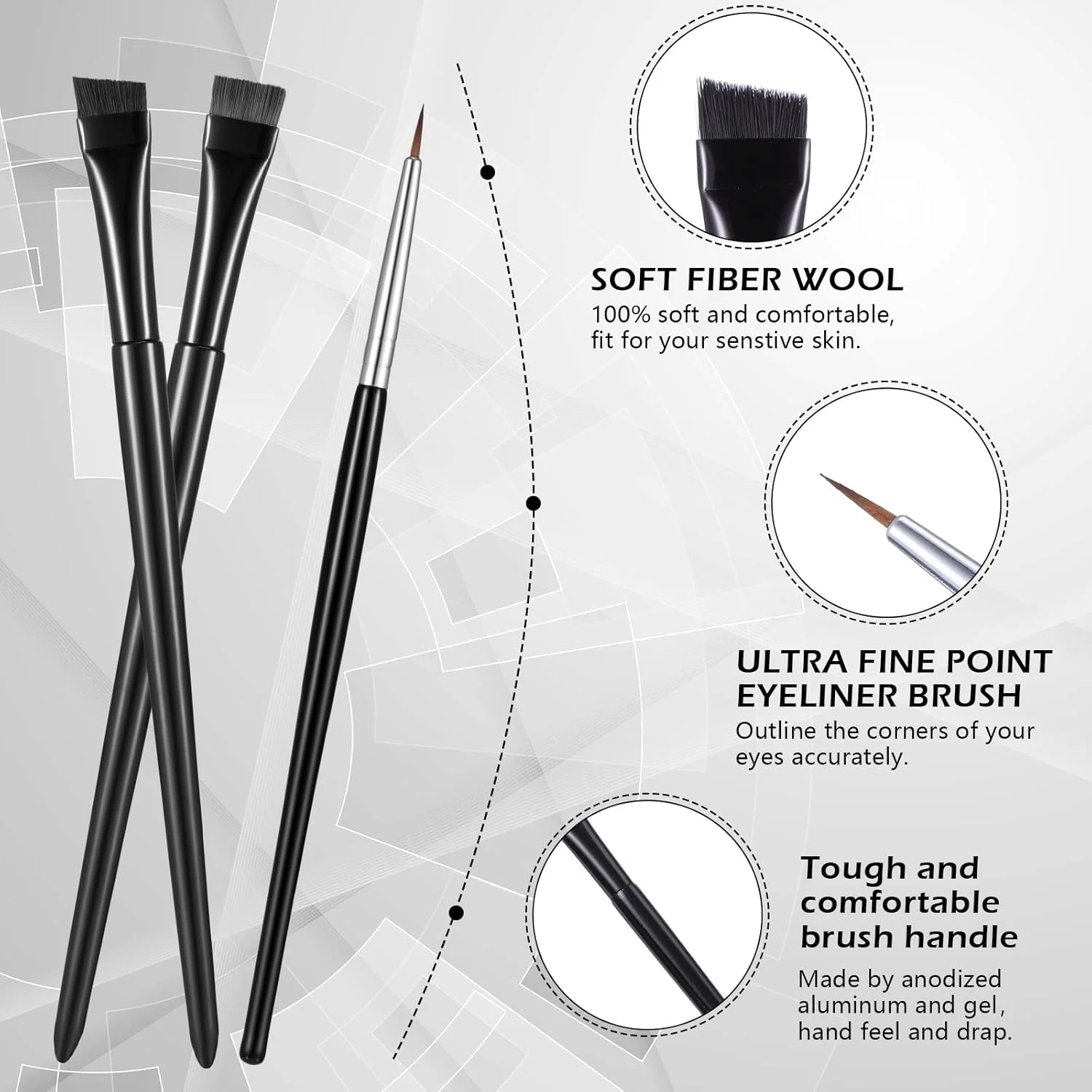 ست برس خط چشم و ابرو 45 عددی CONTEK شامل برس خط چشم تخت، برس ابرو زاویه دار، برس کانسیلر نوک تیز، ست برس های آرایشی ابزار آرایش چشم برای خط چشم و ابرو دقیق ست برس خط چشم و ابرو 45 عددی CONTEK شامل برس خط چشم تخت، برس ابرو زاویه دار، برس کانسیلر نوک تیز، ست برس های آرایشی ابزار آرایش چشم برای خط چشم و ابرو دقیق