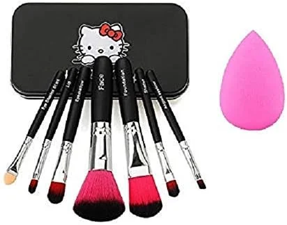 ست برس آرایشی 7 تکه ClubComfort به همراه جعبه نگهداری و پد اسفنجی (رنگ ممکن است متفاوت باشد) (مشکی)