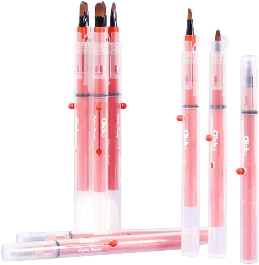 ست براش آرایشی درب اتوماتیک CLICKA، 5 براش جمع شونده، مناسب مسافرت (یخی قرمز) ست براش آرایشی درب اتوماتیک CLICKA، 5 براش جمع شونده، مناسب مسافرت (یخی قرمز)