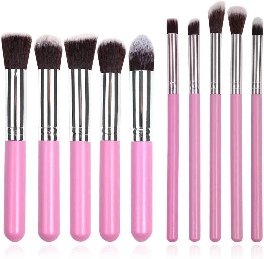 ست لوازم آرایشی ClubBeauty 6171 به همراه ست برس آرایشی حرفه ای 10 عددی با رنگ صورتی