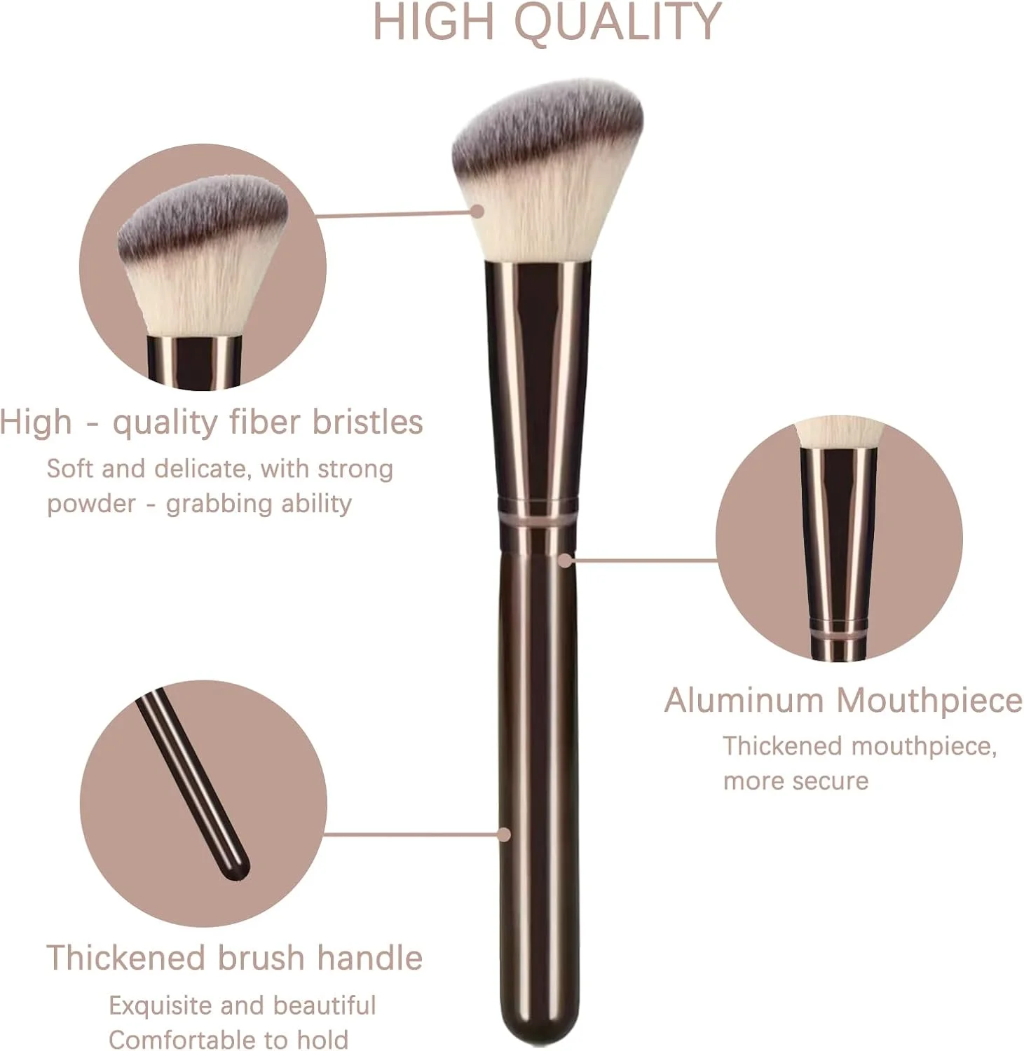 ست برس آرایشی 10 تکه Checkzed، دسته چوبی برنزی شیک، موهای مصنوعی نرم، کیت برس کامل و کیف شانه برای کرم پودر، رژگونه، سایه چشم و کانتورینگ ست برس آرایشی 10 تکه Checkzed، دسته چوبی برنزی شیک، موهای مصنوعی نرم، کیت برس کامل و کیف شانه برای کرم پودر، رژگونه، سایه چشم و کانتورینگ